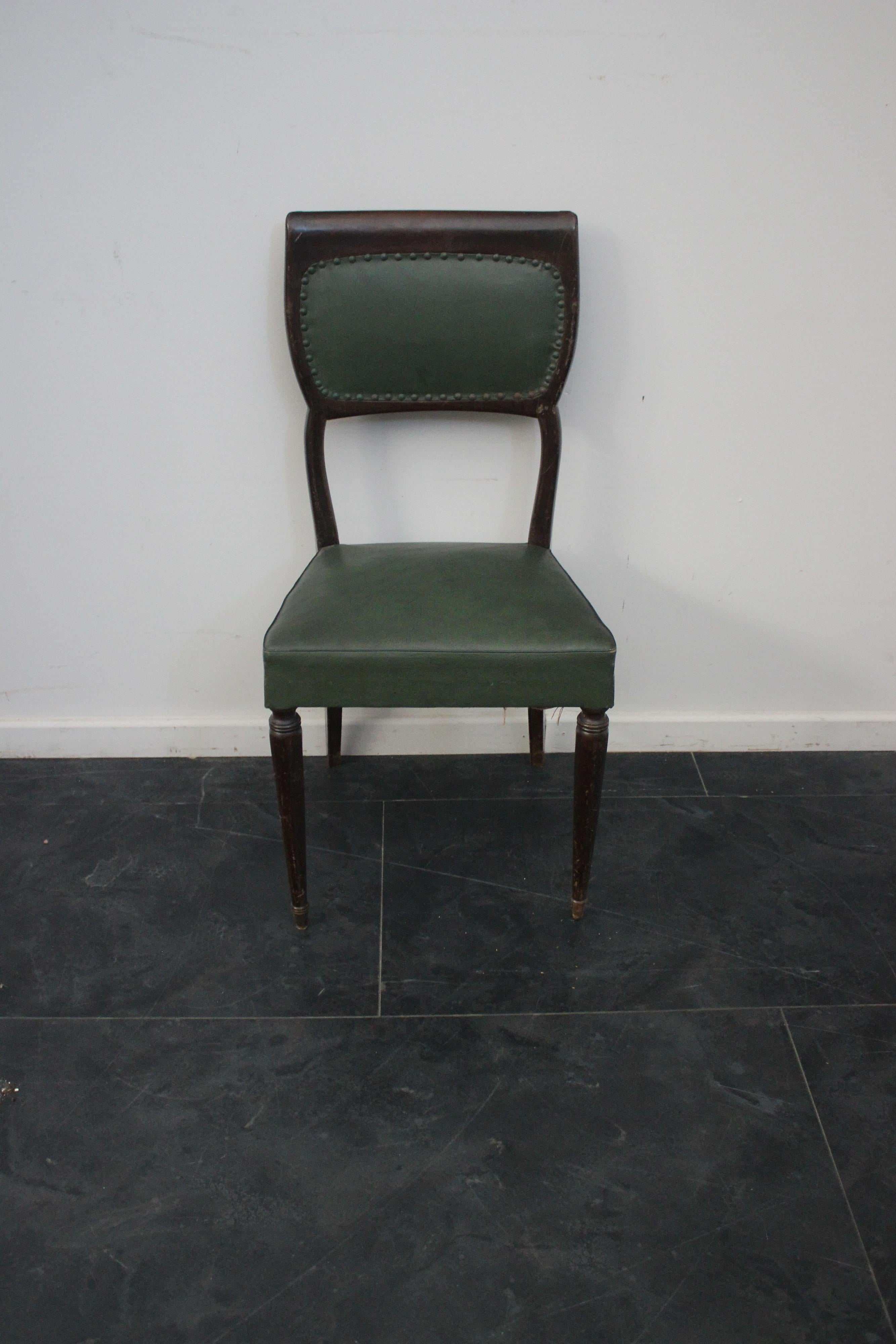 Italian Dining Chairs Attributed to Vittorio Dassi for Dassi, 1950s, Set of 6 For Sale