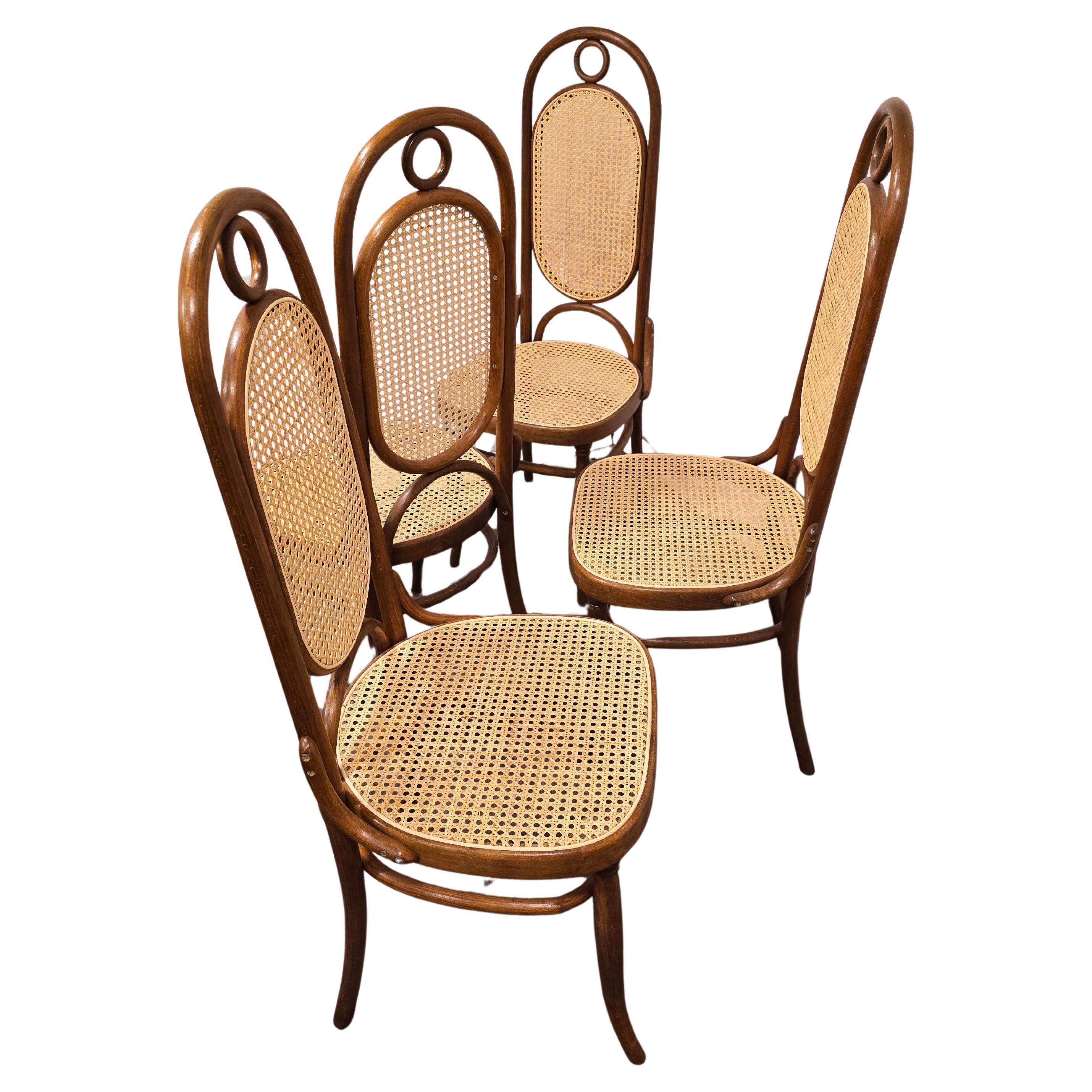 Dining chairs, Bentwood, M 17, high back, 1960s, 1 of 4