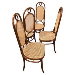 Dining chairs, Bentwood, M 17, high back, 1960s, 1 of 4