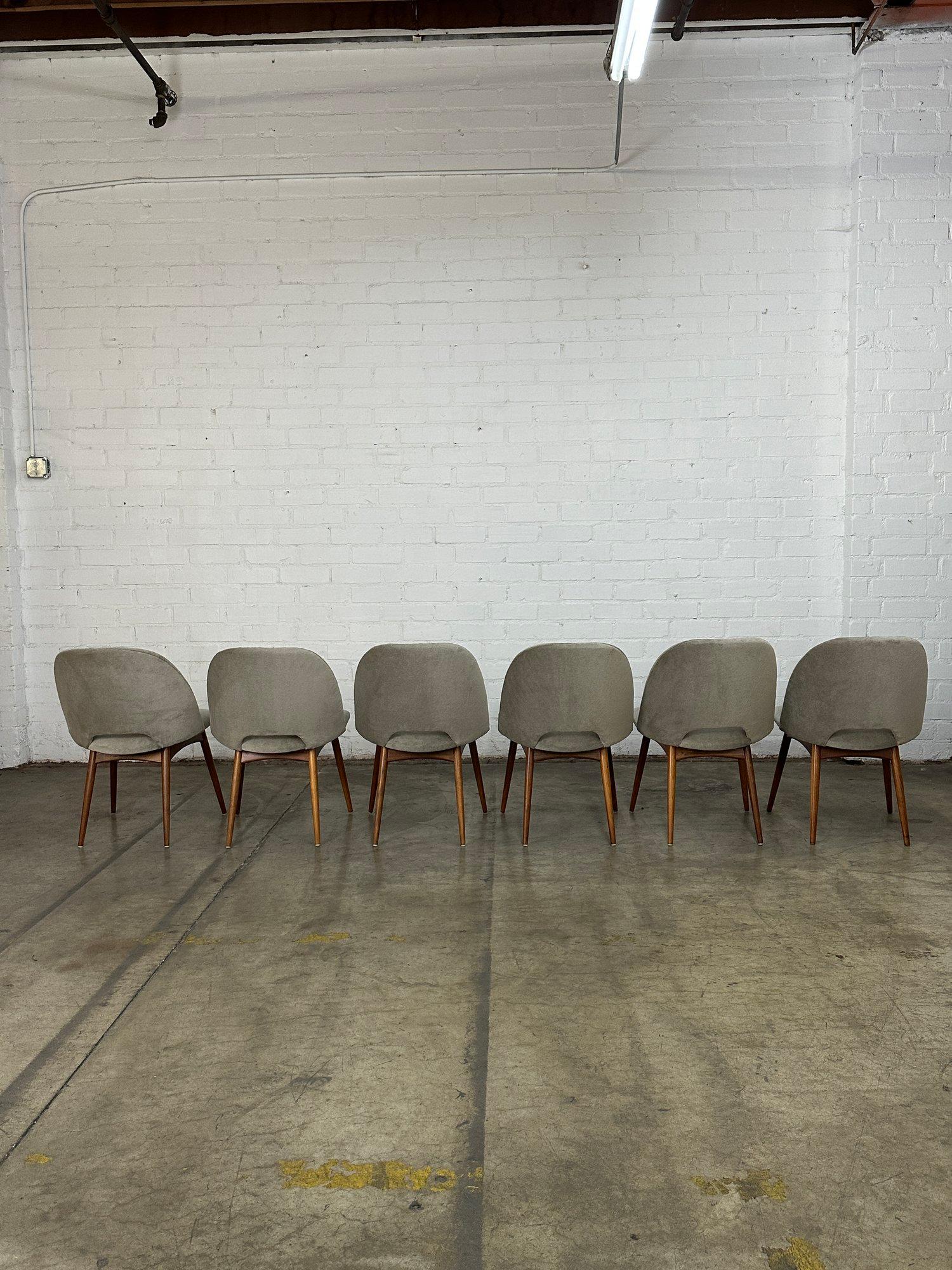 Velvet Dining Chairs by Adrian Pearsall - set of six
