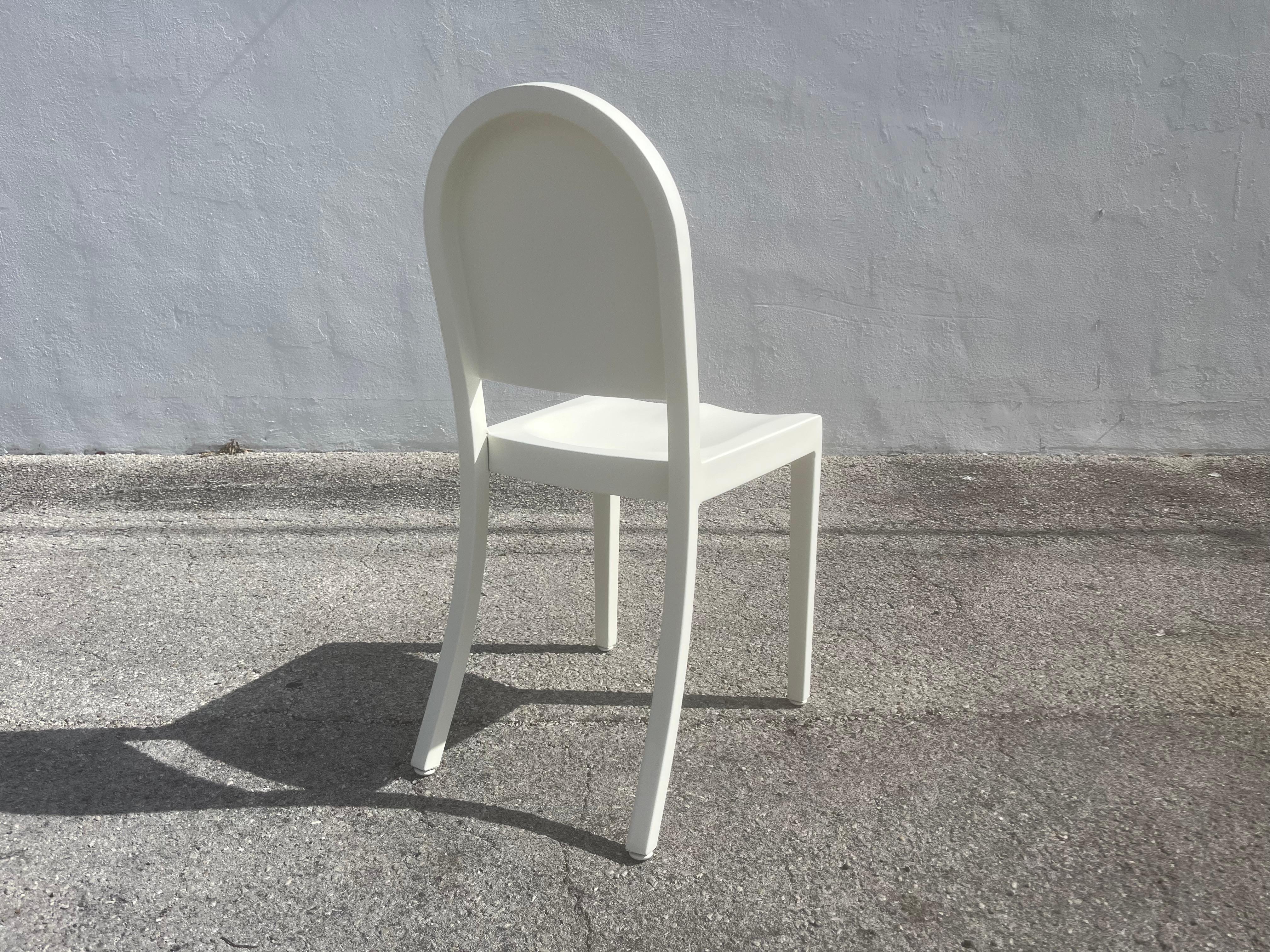 Dining Chairs by Andrée Putman for Emeco, Aluminum, Cream 4