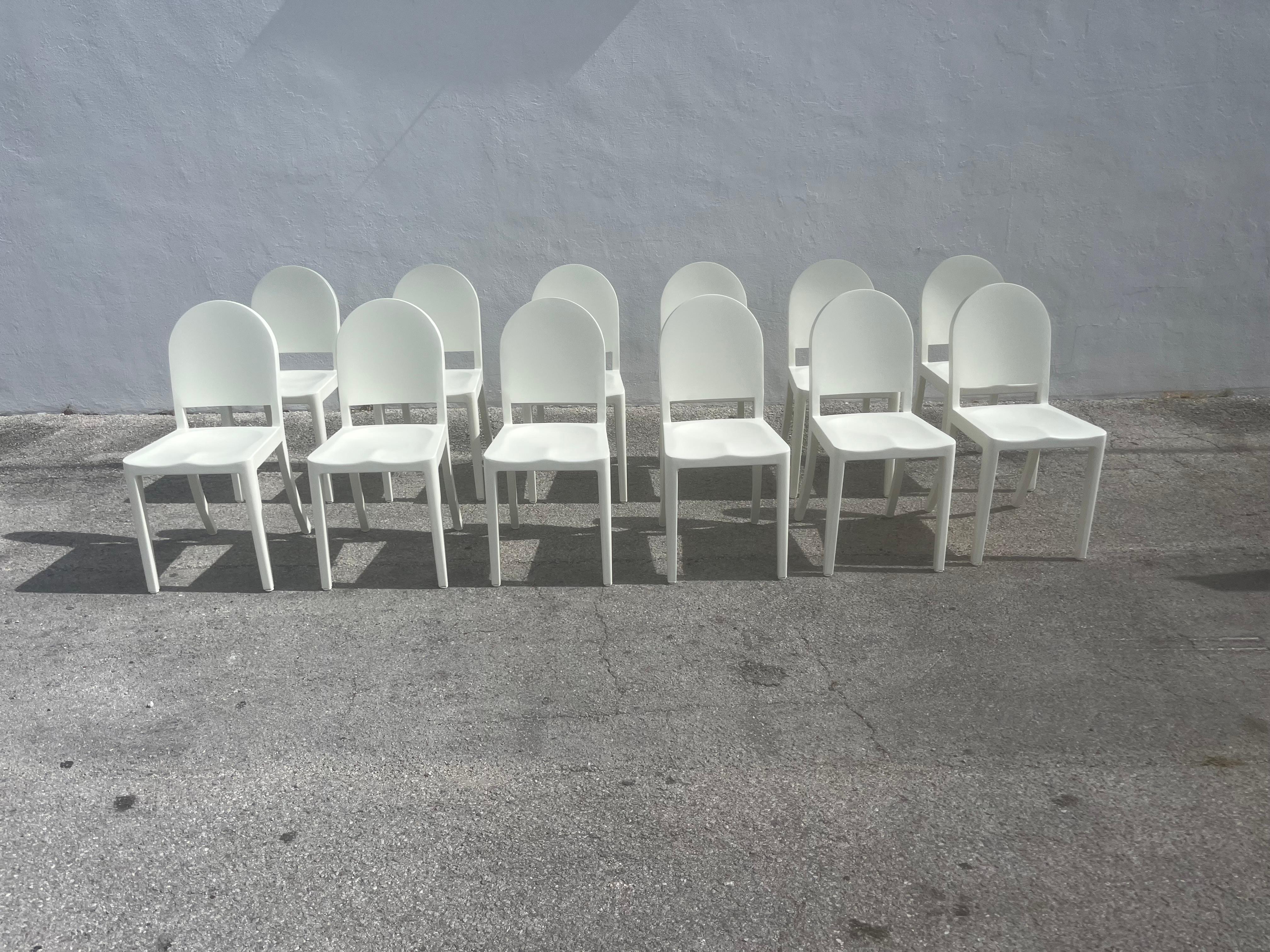 Dining Chairs by Andrée Putman for Emeco, Aluminum, Cream 7