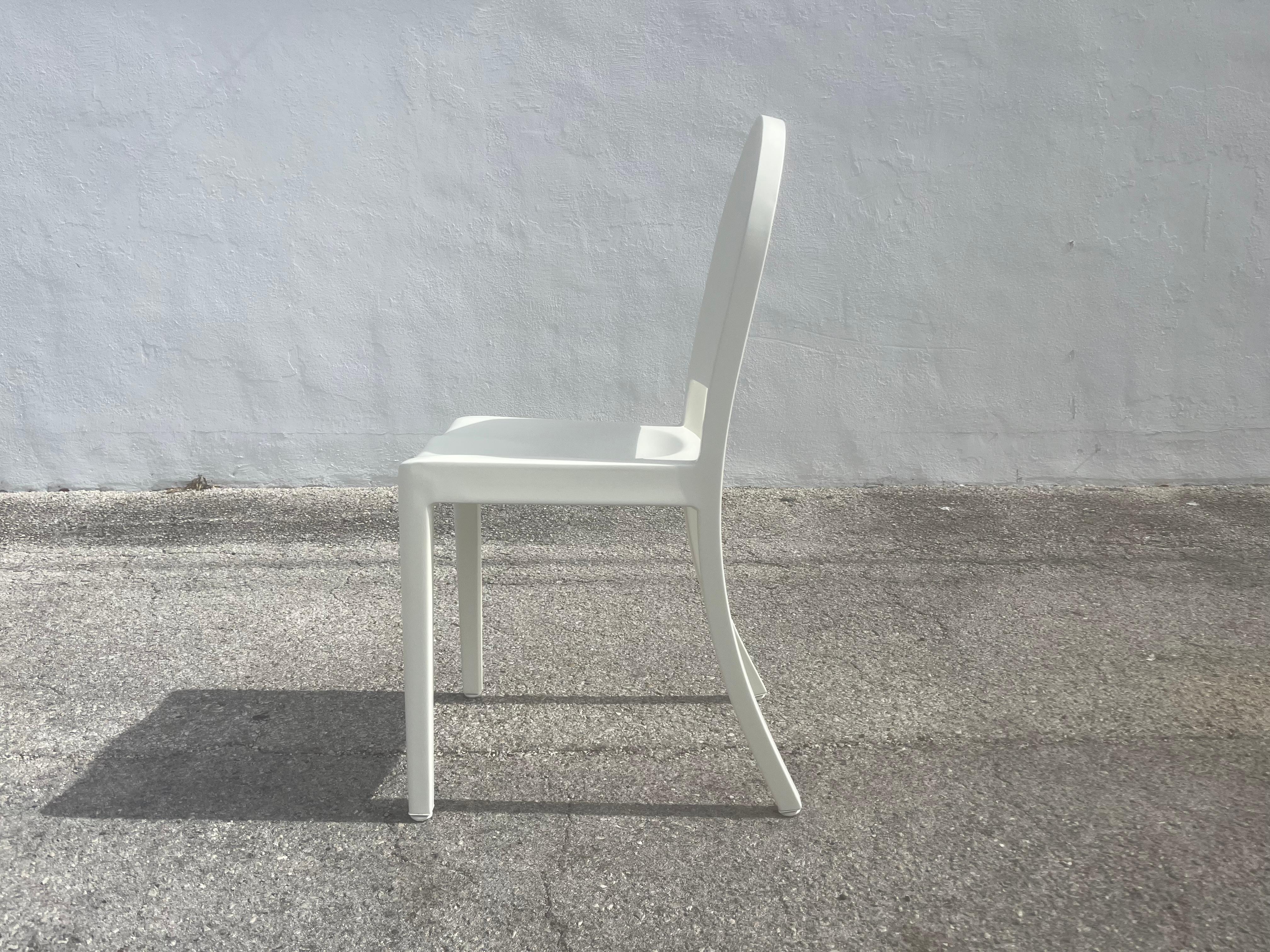 Contemporary Dining Chairs by Andrée Putman for Emeco, Aluminum, Cream