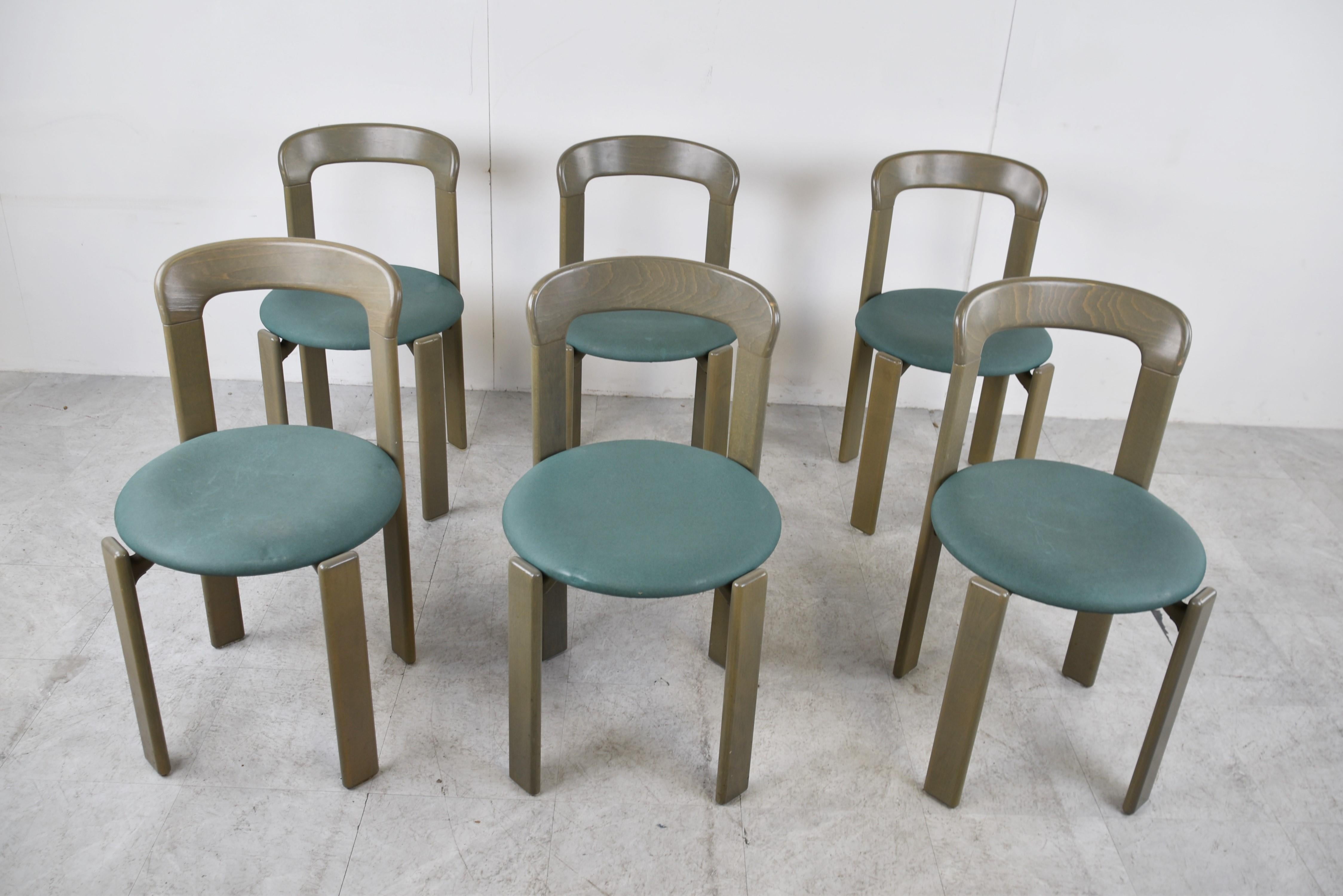 Mid-Century Modern Dining Chairs by Bruno Rey for Kusch & Co, 1970s