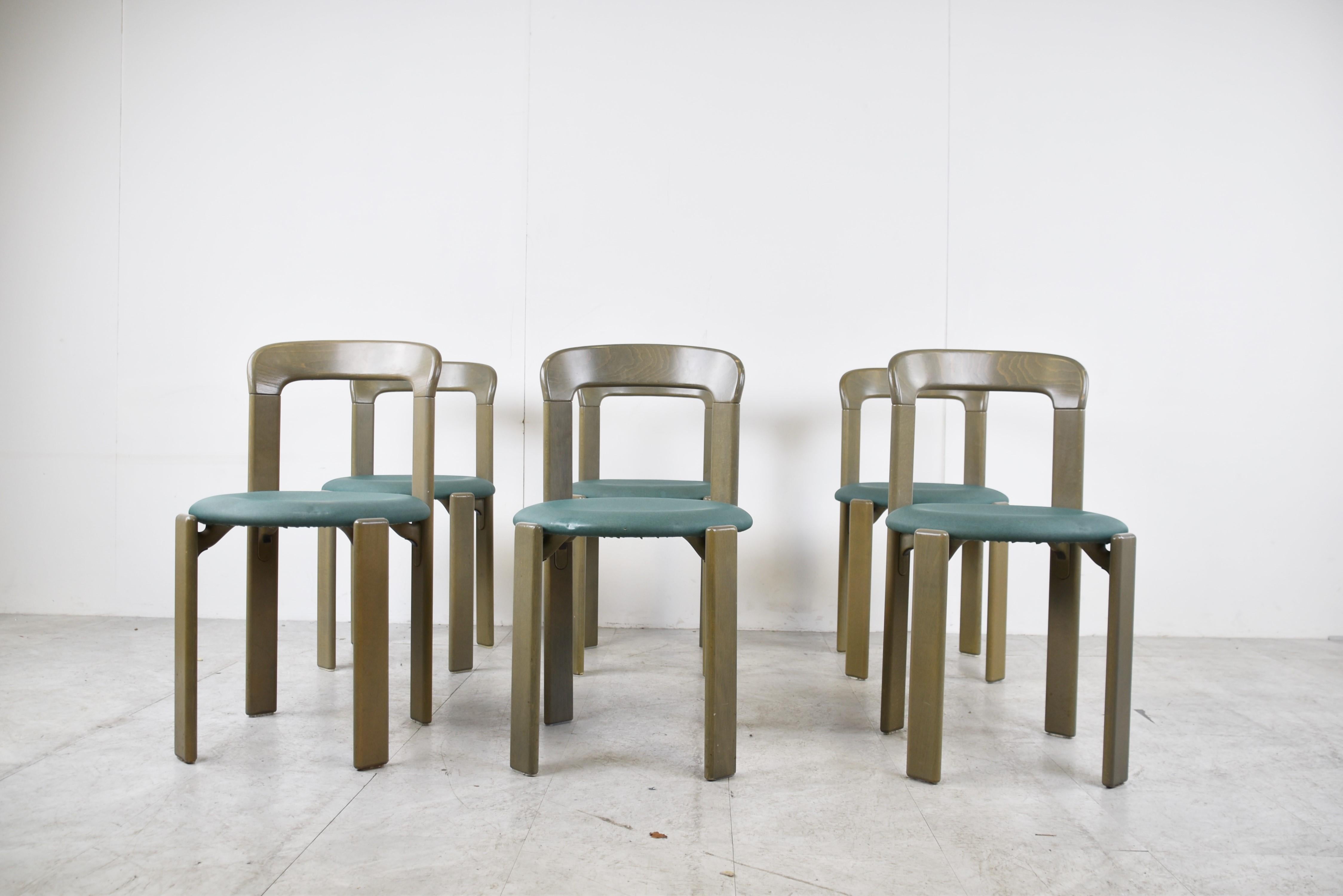 German Dining Chairs by Bruno Rey for Kusch & Co, 1970s