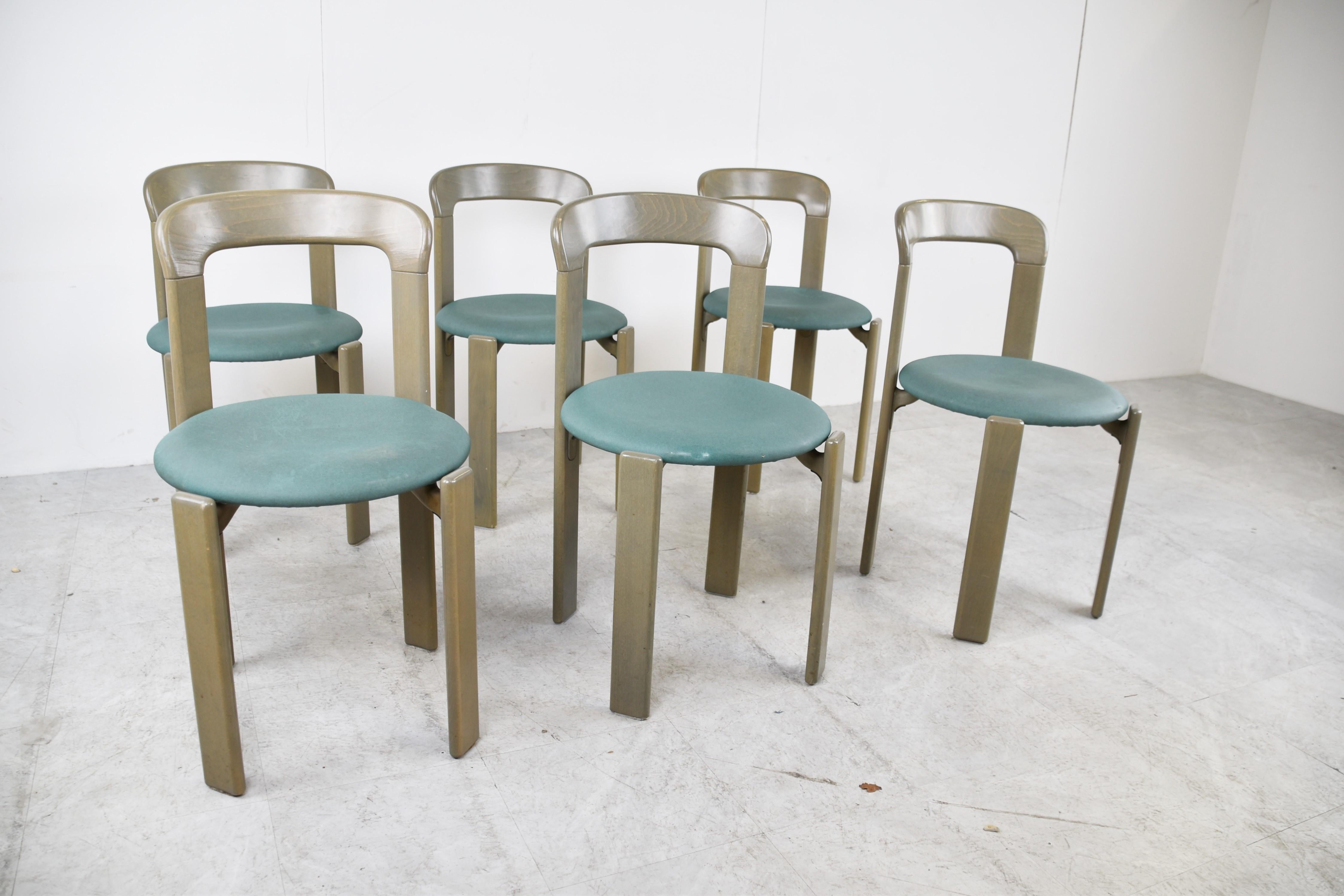 Late 20th Century Dining Chairs by Bruno Rey for Kusch & Co, 1970s