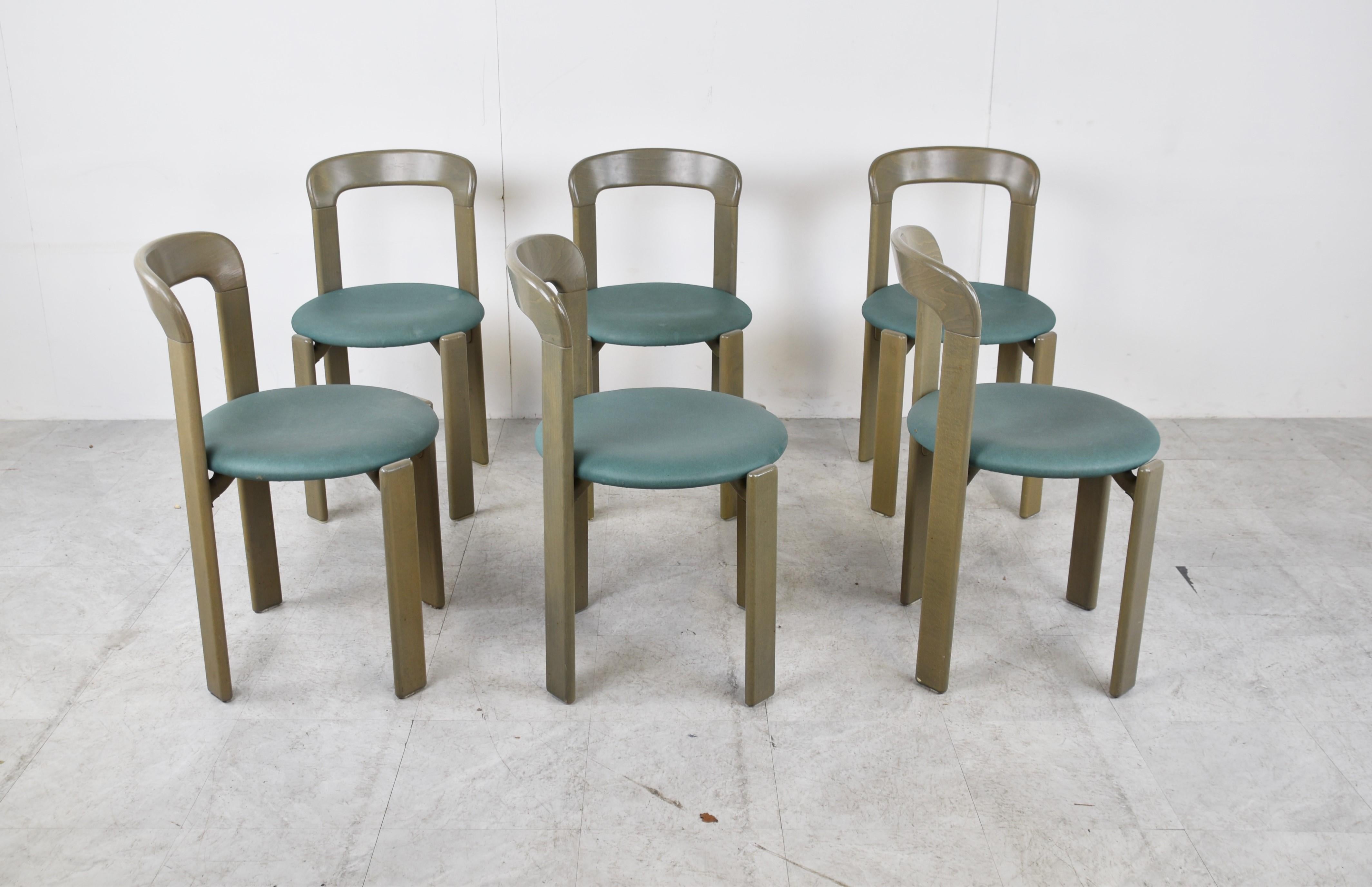 Fabric Dining Chairs by Bruno Rey for Kusch & Co, 1970s