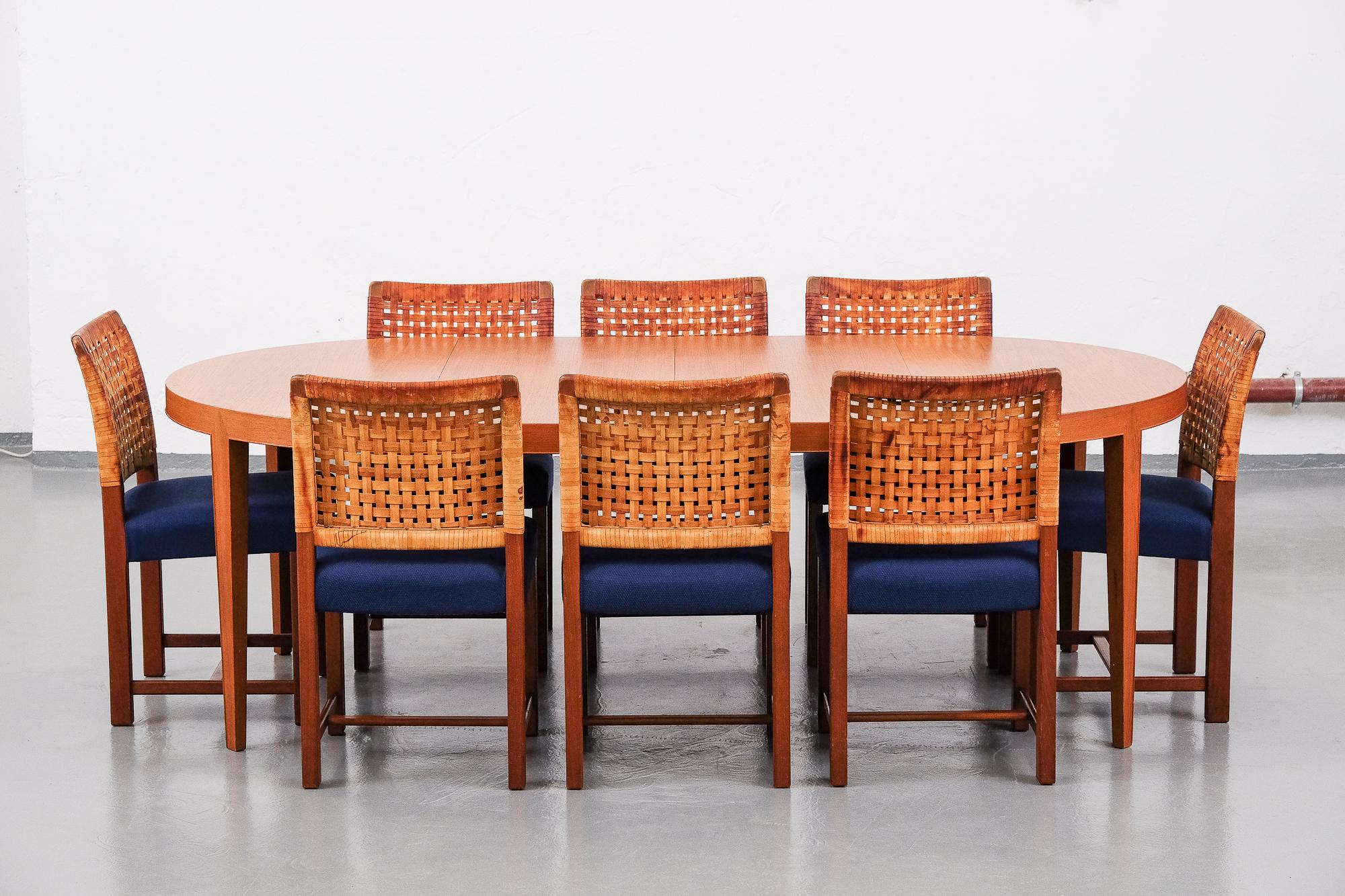 Dining Chairs by Carl Gustaf Hiort Af Ornäs for Mikko Nupponen, 1950s, Set of 8 9