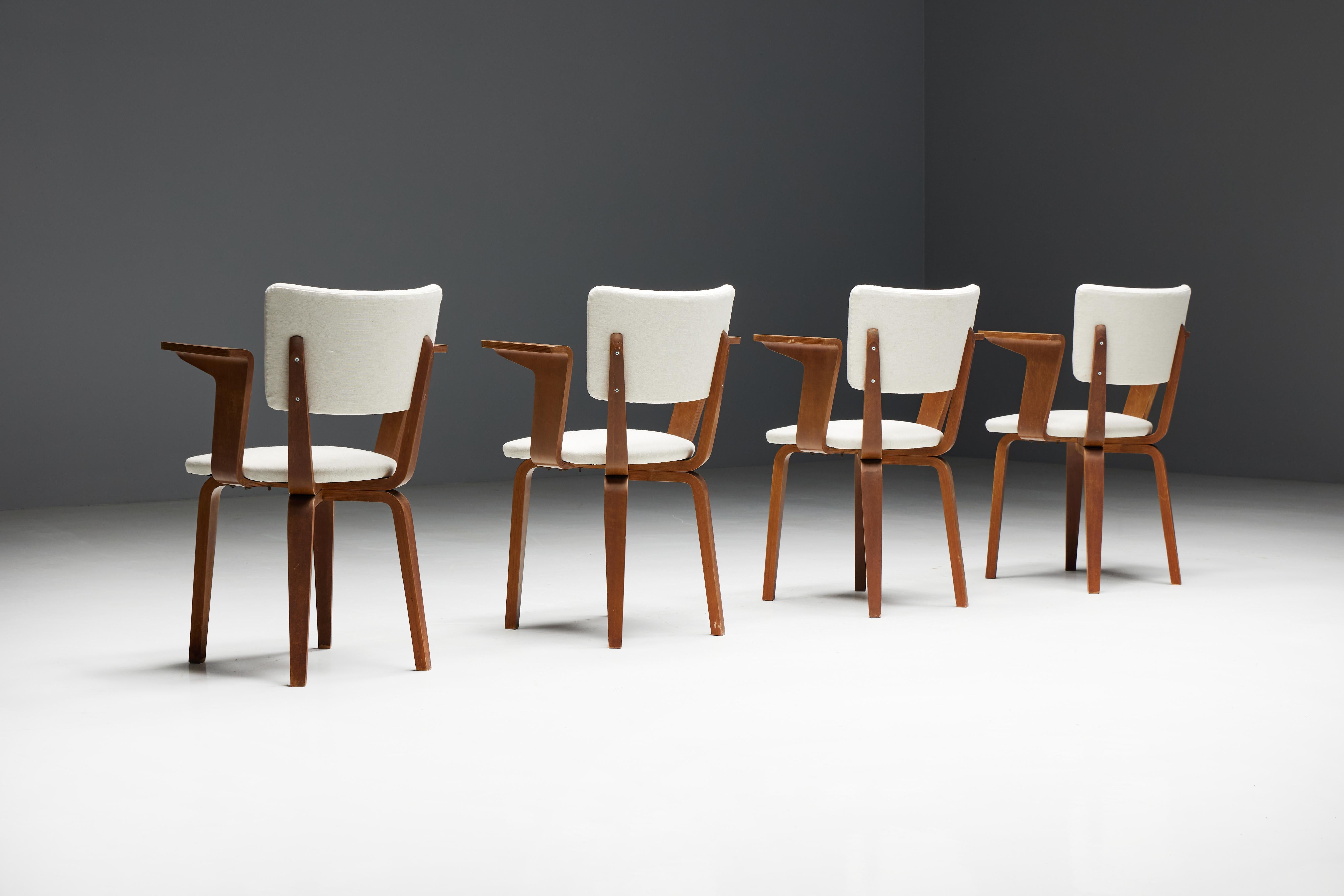 Dining Chairs by Cor Alons for Gouda Den Boer, Netherlands, 1950s For Sale 2