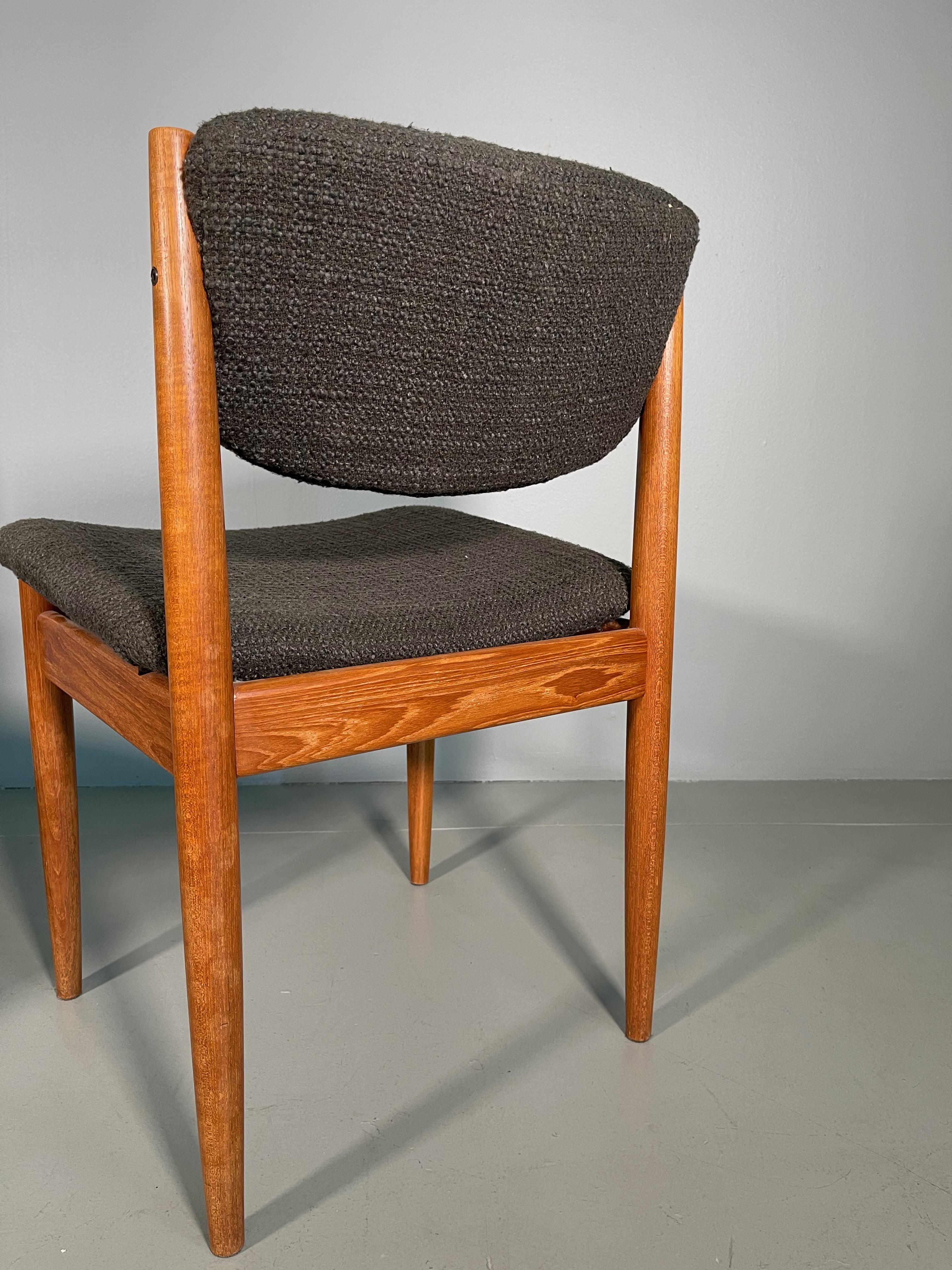 Dining Chairs by Finn Juhl for France & Søn, 1960s, Set of 4 For Sale 5