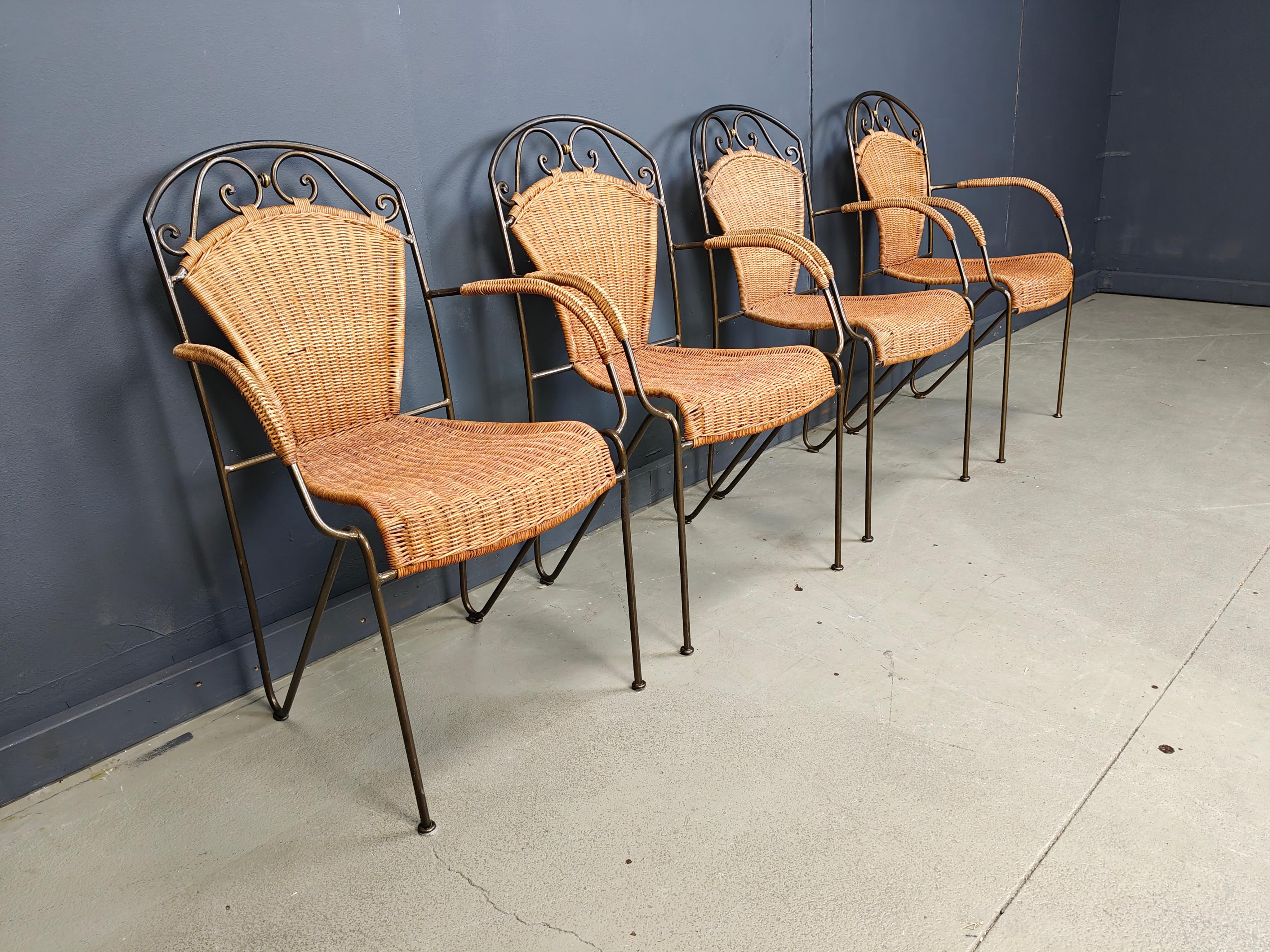 Sedie da pranzo di Frederick Weinberg, anni '60, set di 4 pezzi in vendita 4
