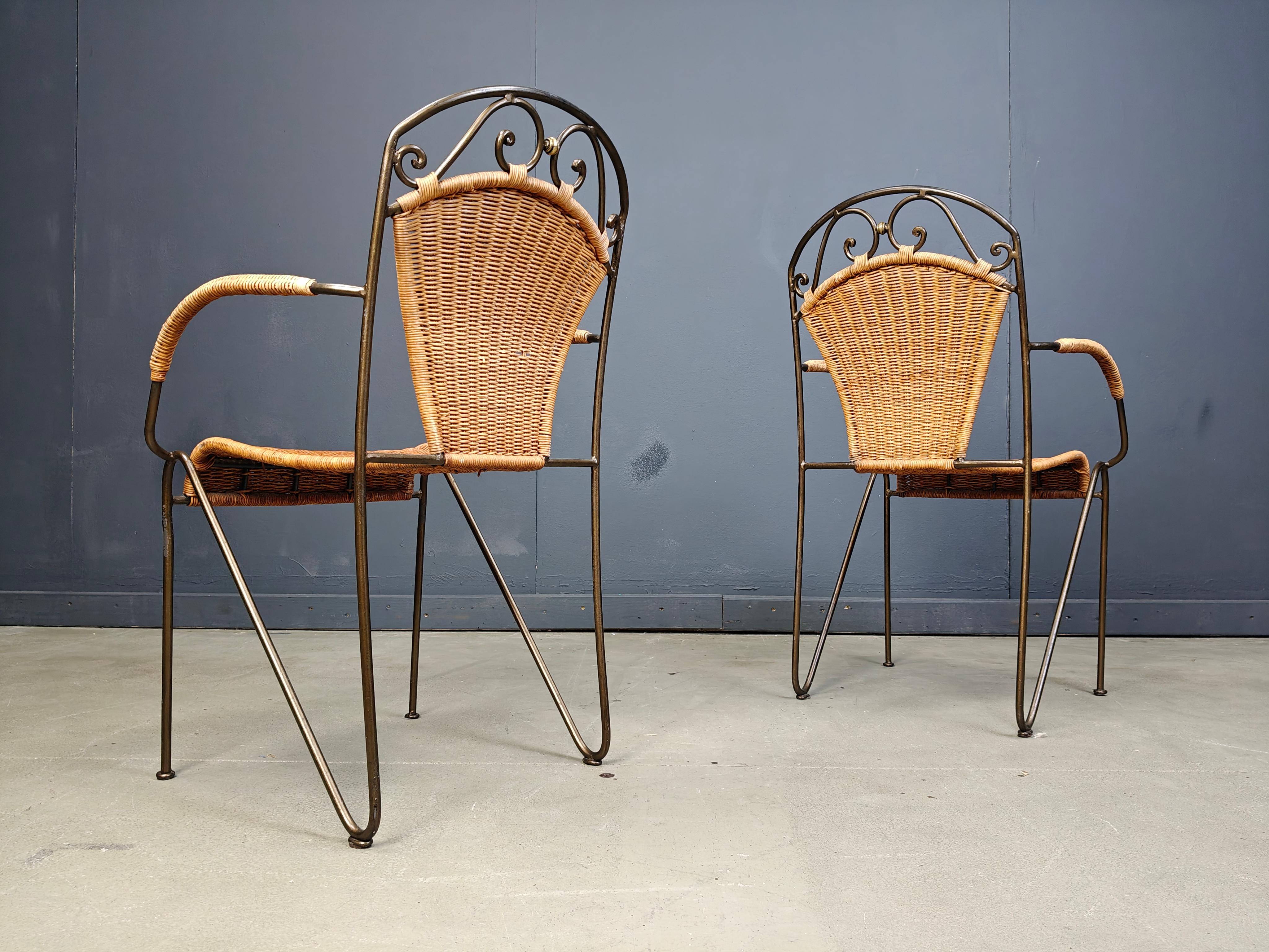 Metà XX secolo Sedie da pranzo di Frederick Weinberg, anni '60, set di 4 pezzi in vendita