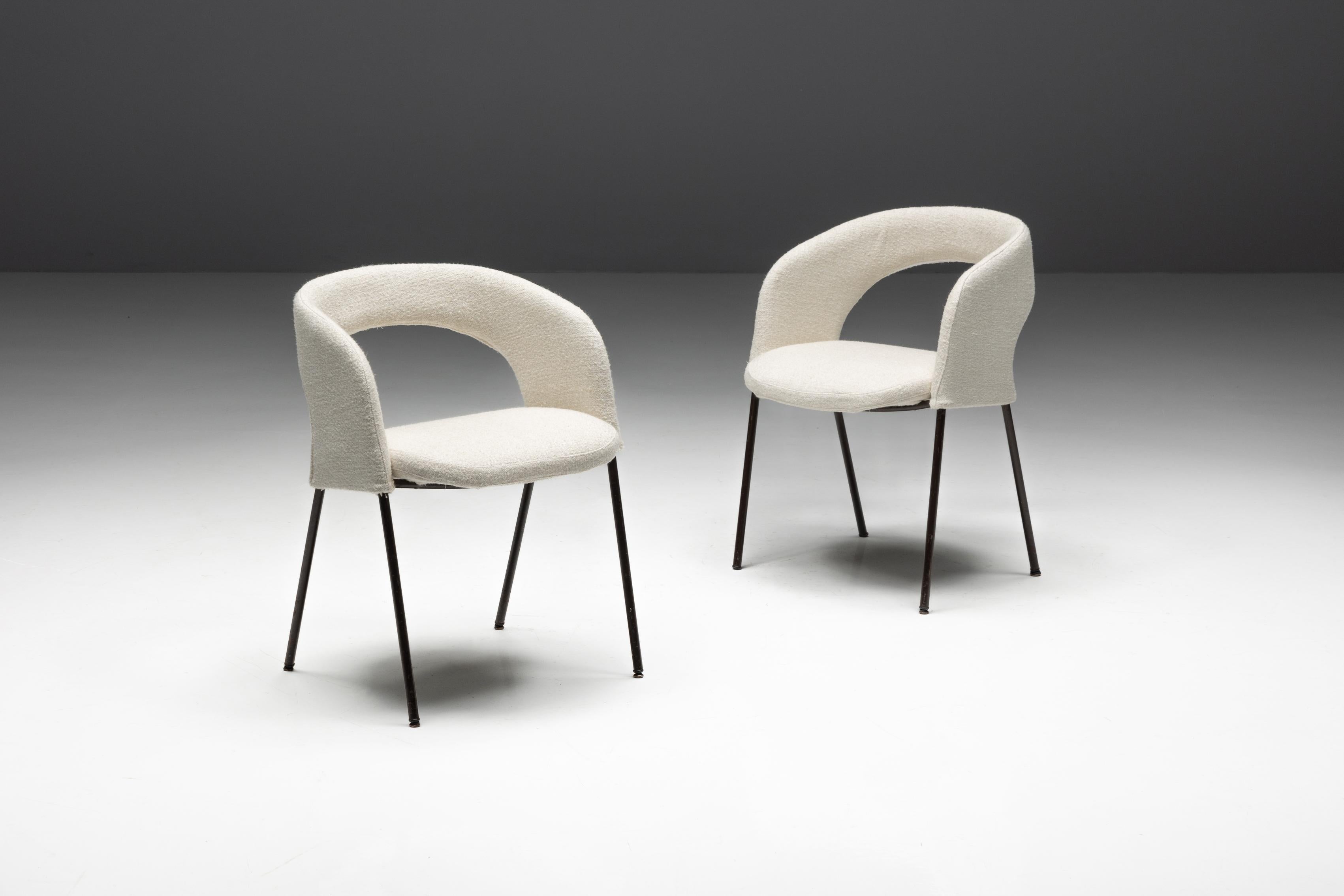 Steel Dining Chairs by Gastone Rinaldi for Rima, Italy, 1950s For Sale