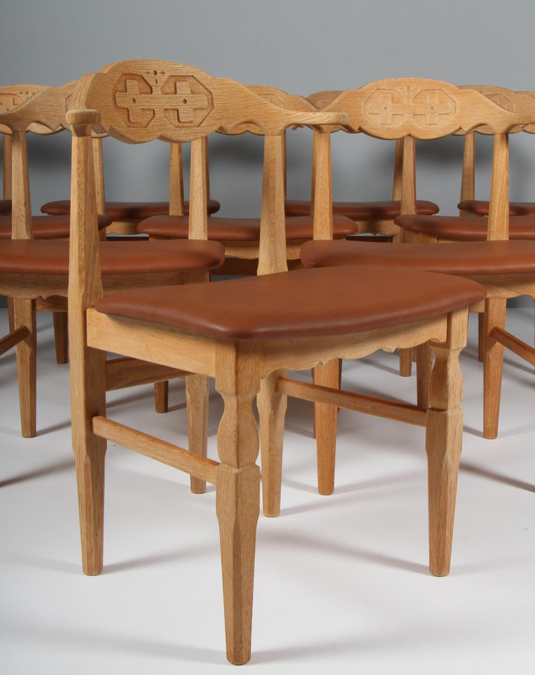 Danish Dining Chairs by Henning Kjærnulf For Sale