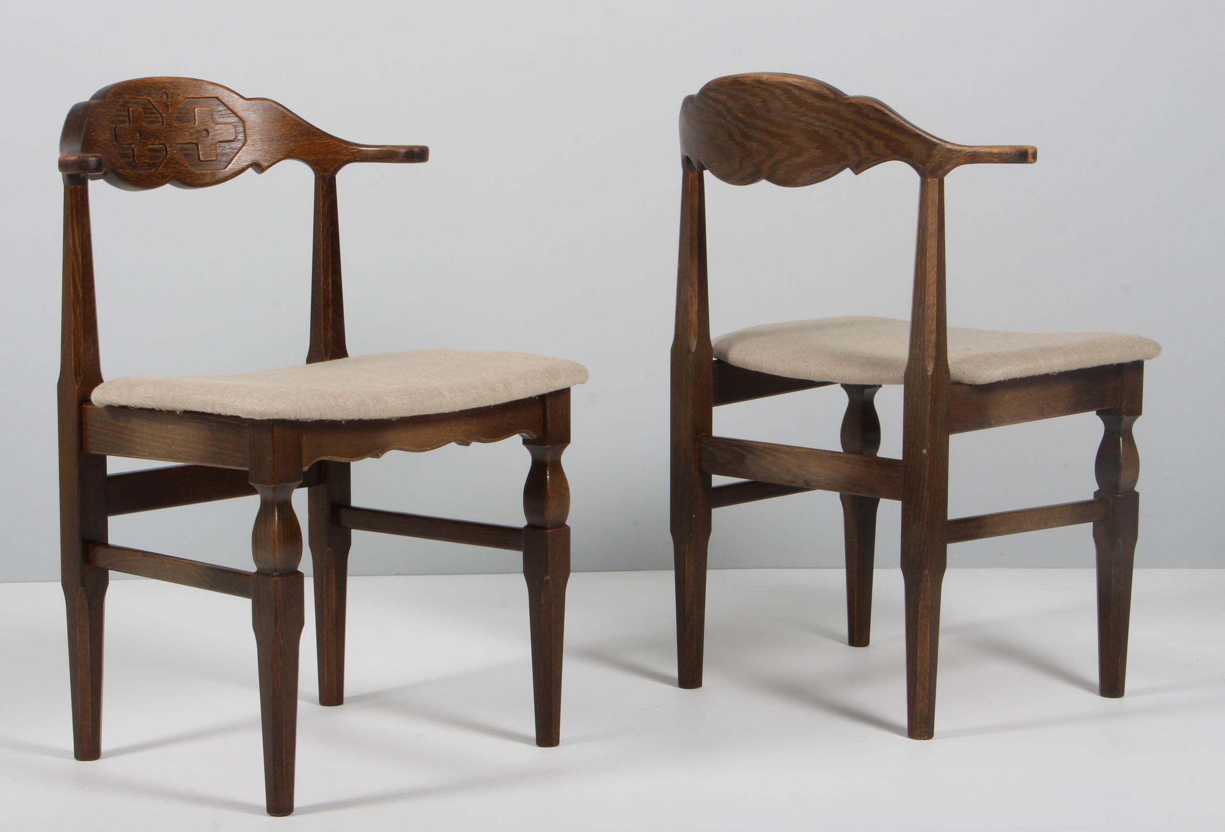 Danish Dining Chairs by Henning Kjærnulf For Sale