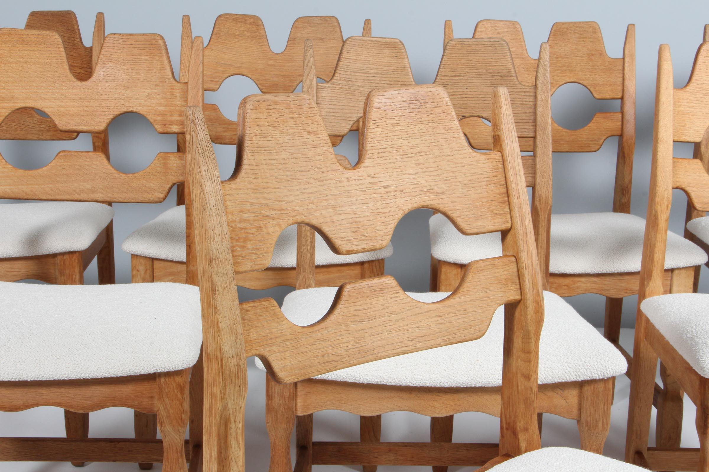 Late 20th Century Dining Chairs by Henning Kjærnulf, model Razoblade, Denmark 1970s, Oak