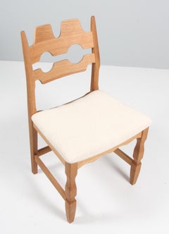 Dining Chairs by Henning Kjærnulf, Model Razorblade, Denmark, Oak