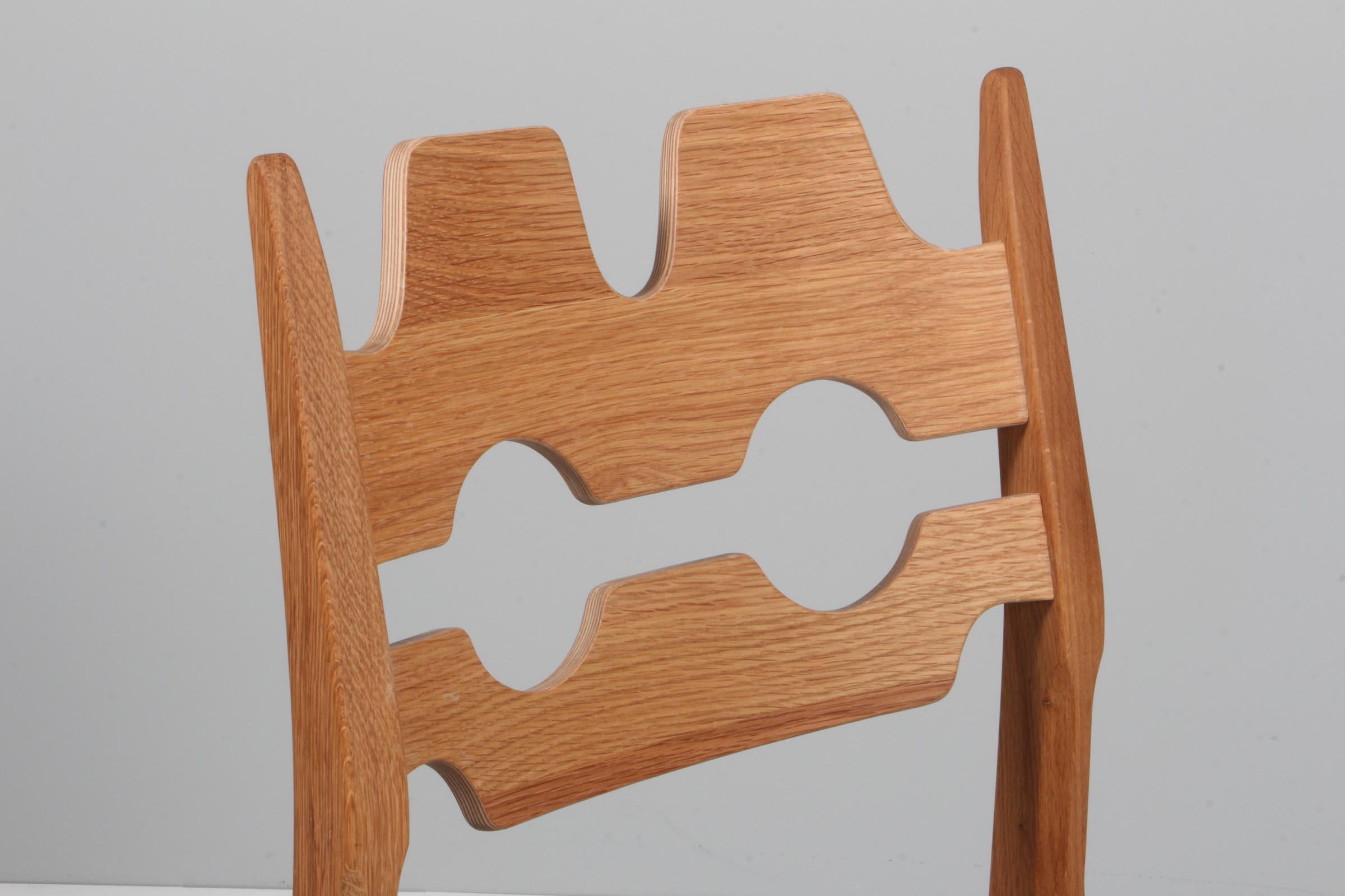 Scandinavian Modern Dining Chairs by Henning Kjærnulf, model Razoblade, Denmark, Oak For Sale