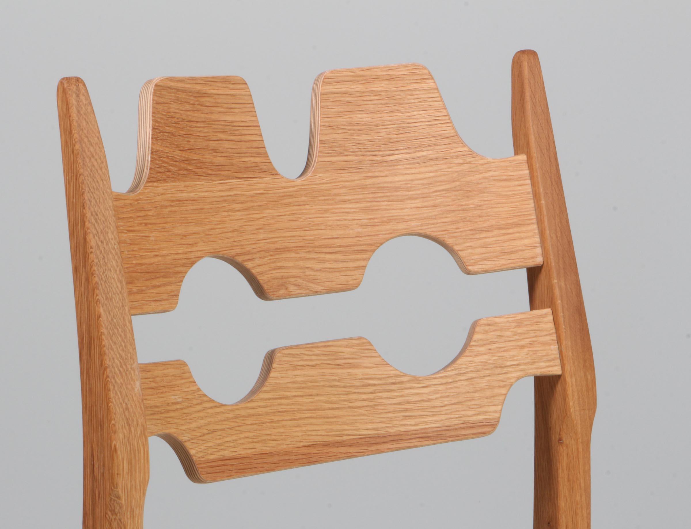 Scandinavian Modern Dining Chairs by Henning Kjærnulf, Model Razoblade, Denmark, Oak For Sale