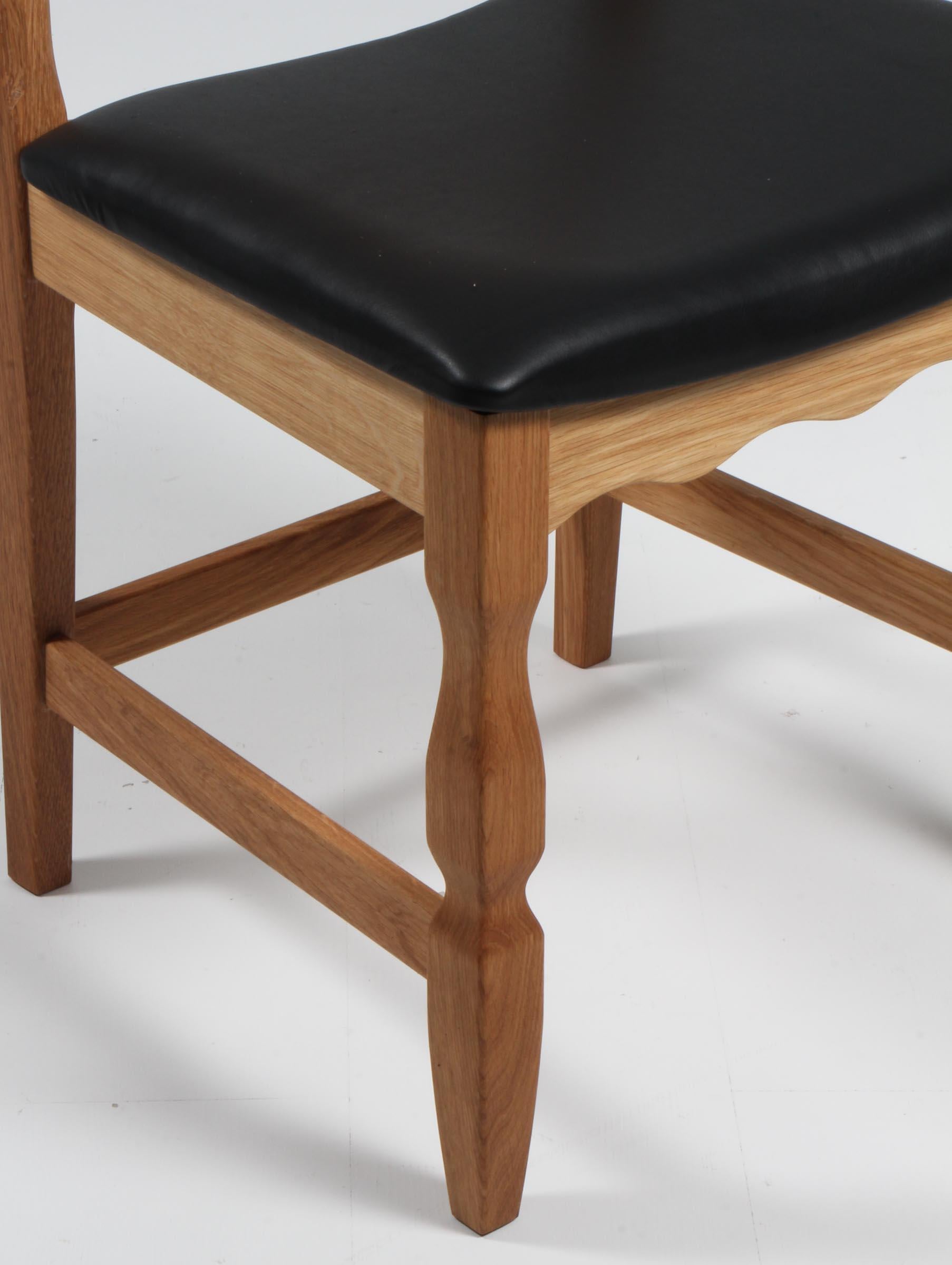 Danish Dining Chairs by Henning Kjærnulf, model Razoblade, Denmark, Oak For Sale