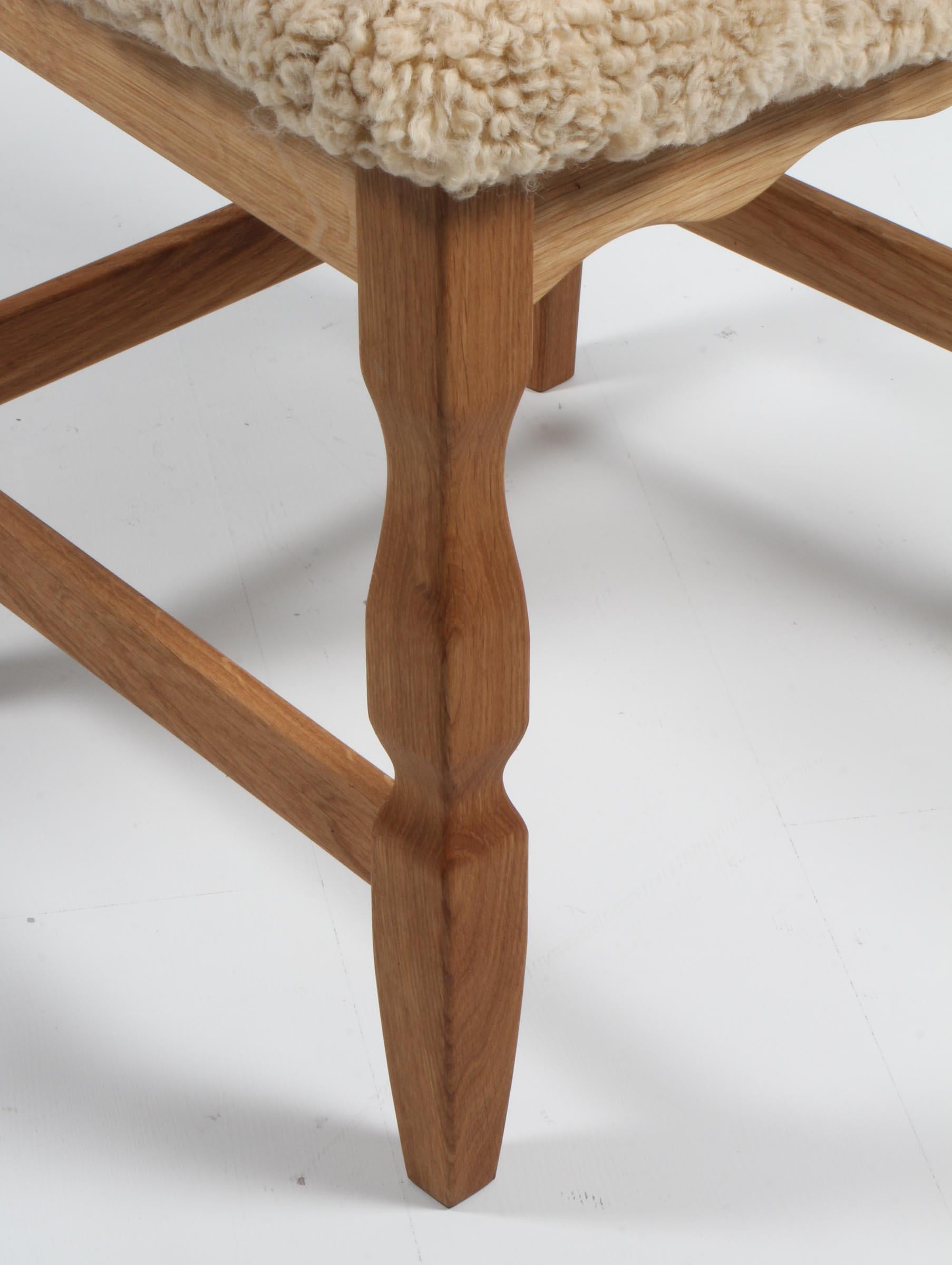 Danish Dining Chairs by Henning Kjærnulf, Model Razoblade, Denmark, Oak For Sale
