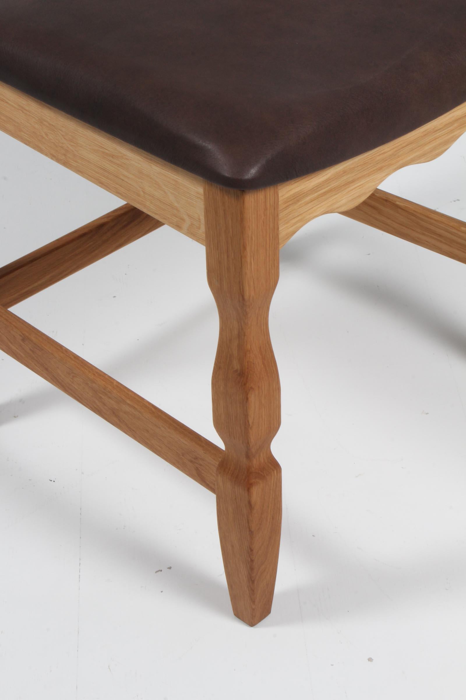 Dining Chairs by Henning Kjærnulf, model Razorblade, Denmark, Oak In New Condition For Sale In Esbjerg, DK