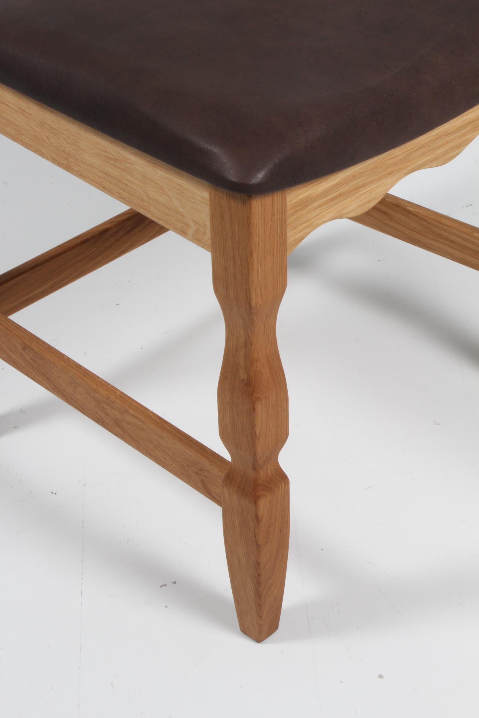 Dining Chairs by Henning Kjærnulf, model Razoblade, Denmark, Oak In New Condition For Sale In Esbjerg, DK