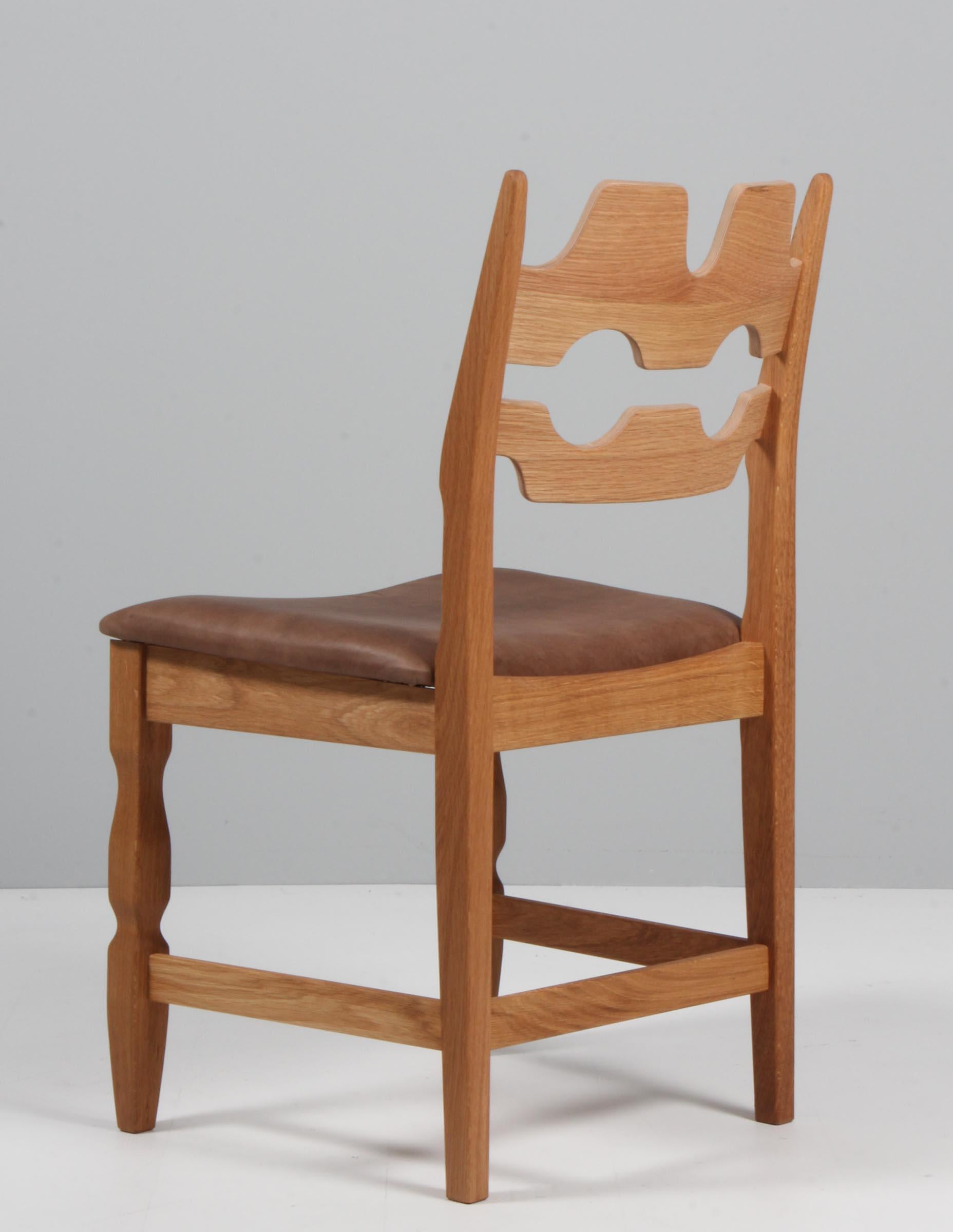 Dining Chairs by Henning Kjærnulf, Model Razoblade, Denmark, Oak In New Condition For Sale In Esbjerg, DK