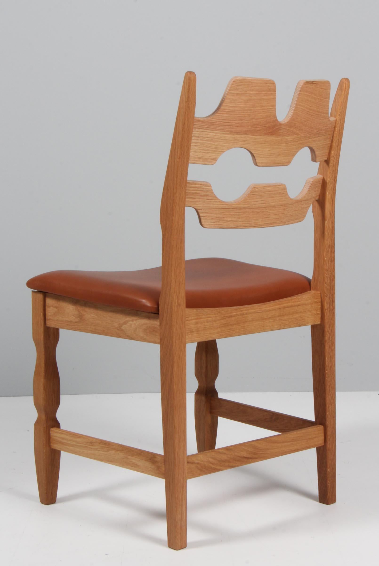 Contemporary Dining Chairs by Henning Kjærnulf, model Razoblade, Denmark, Oak For Sale