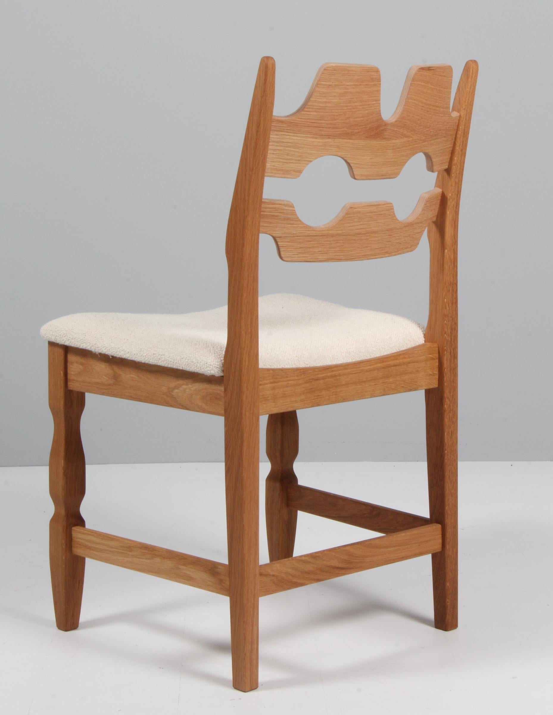 Contemporary Dining Chairs by Henning Kjærnulf, Model Razoblade, Denmark, Oak For Sale