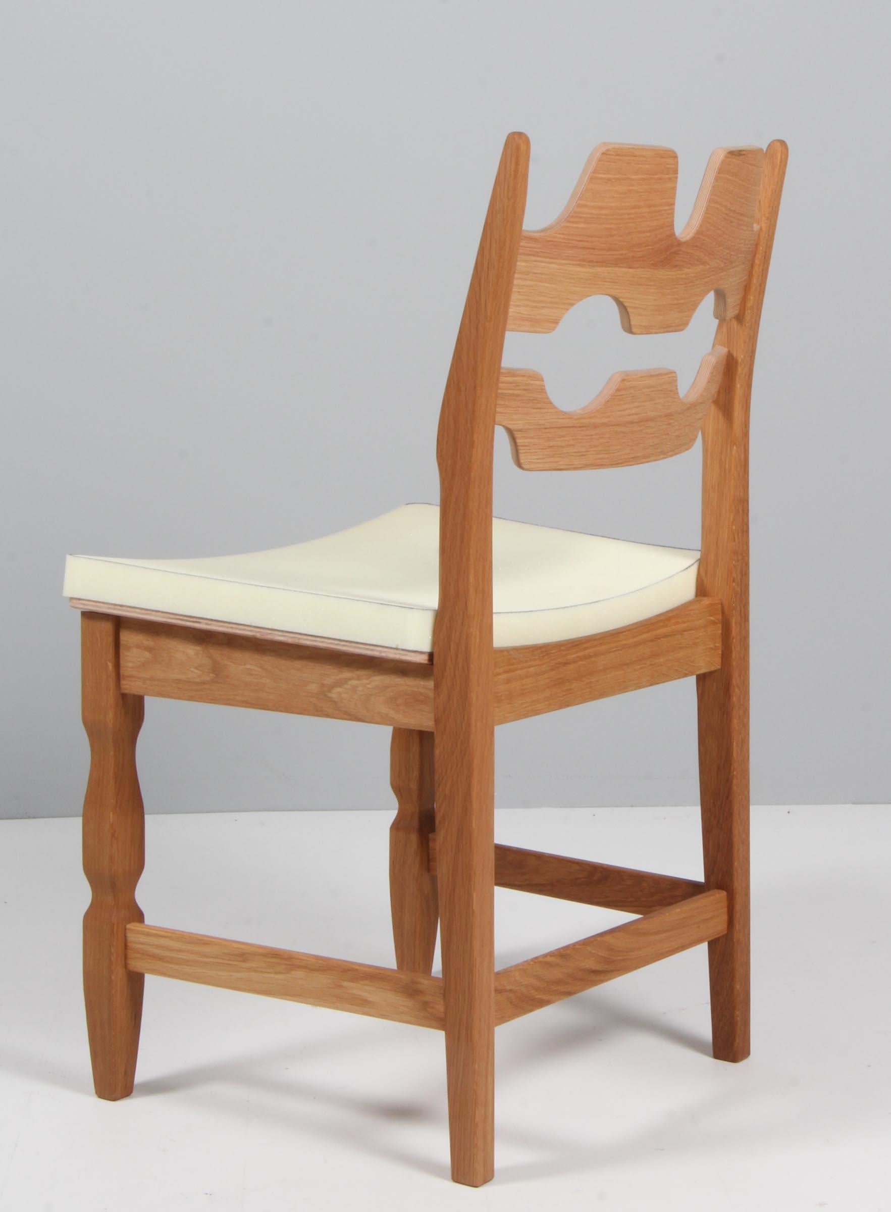 Contemporary Dining Chairs by Henning Kjærnulf, Model Razoblade, Denmark, Oak For Sale