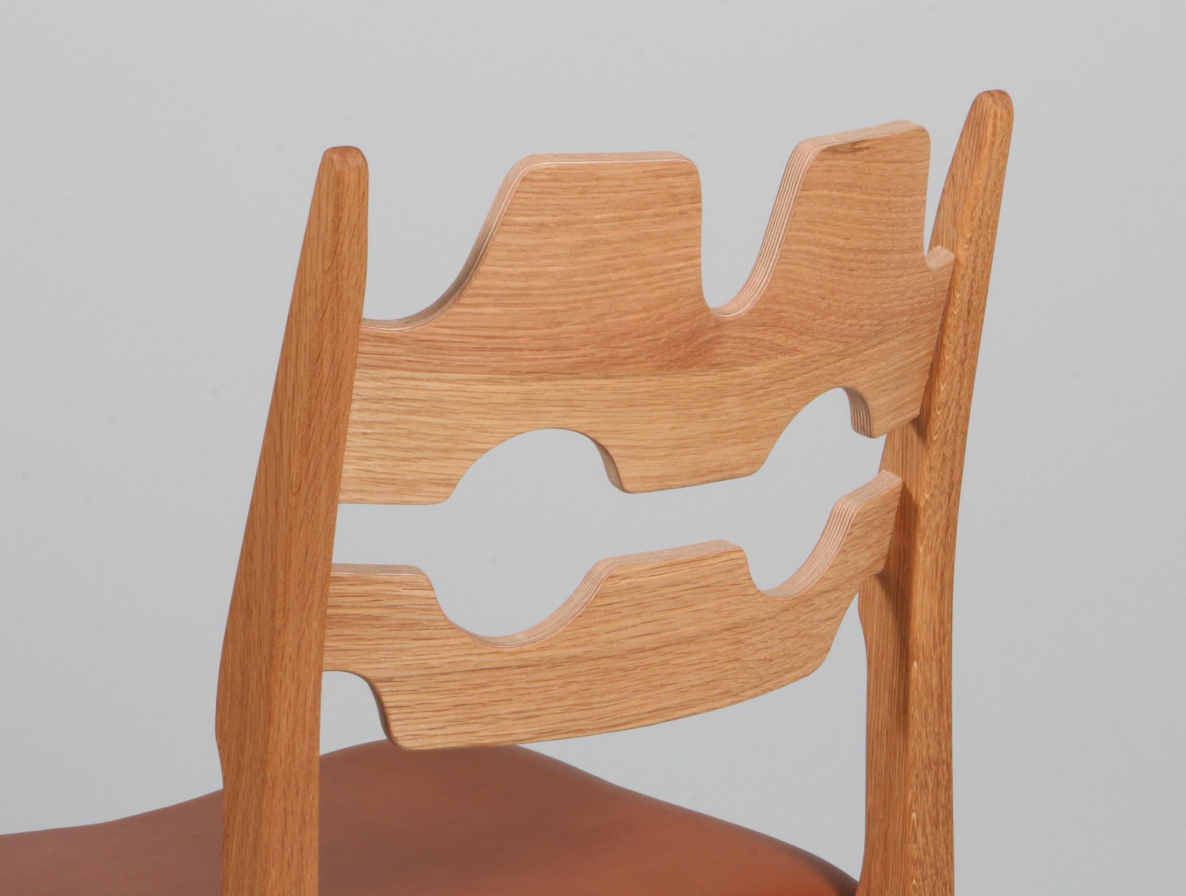 Dining Chairs by Henning Kjærnulf, model Razoblade, Denmark, Oak For Sale 1