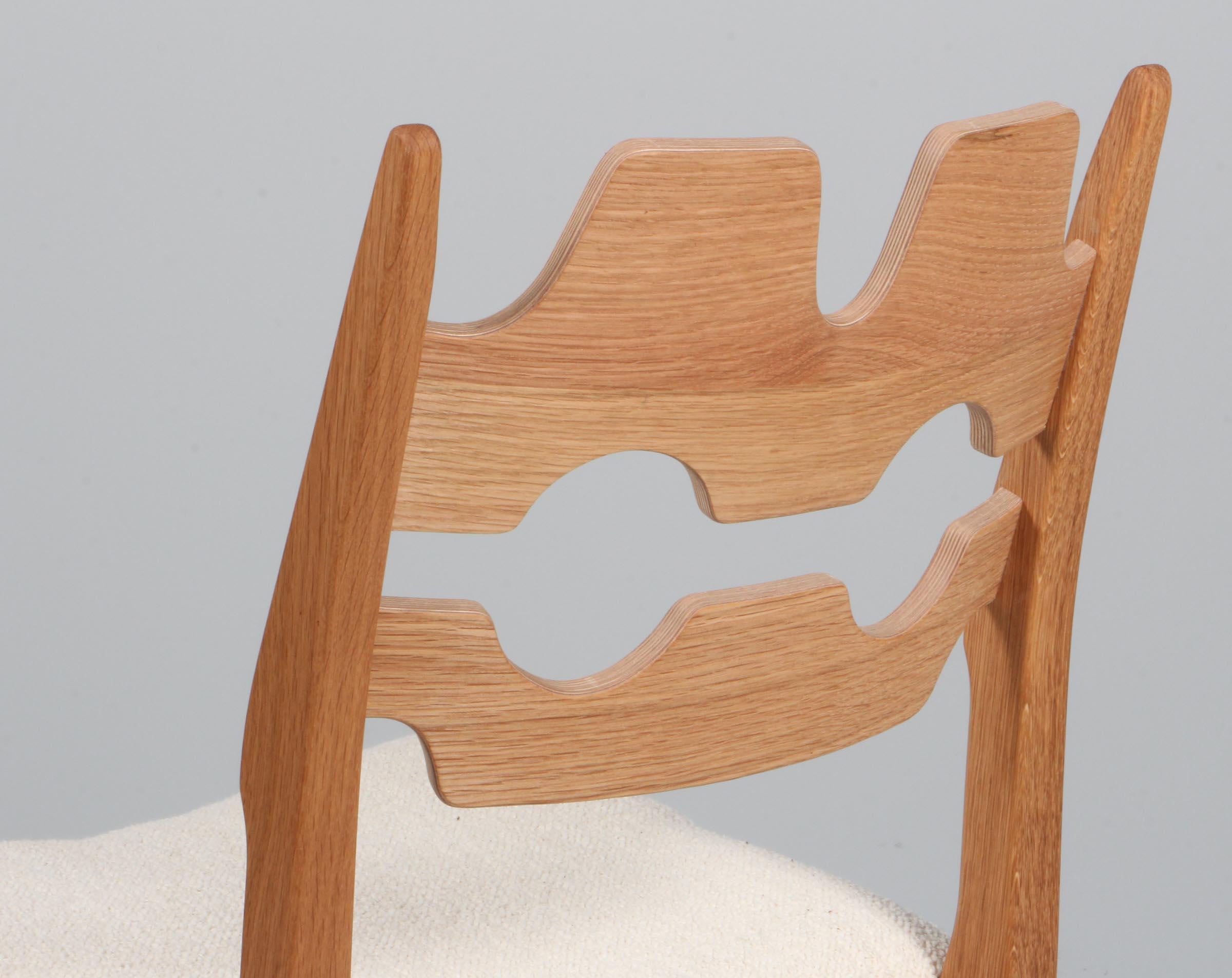 Dining Chairs by Henning Kjærnulf, Model Razoblade, Denmark, Oak For Sale 1