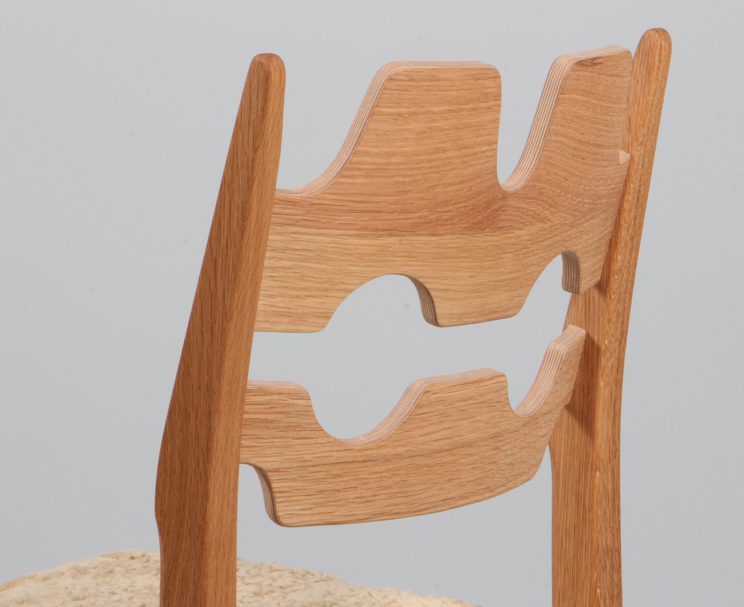 Dining Chairs by Henning Kjærnulf, Model Razoblade, Denmark, Oak For Sale 2