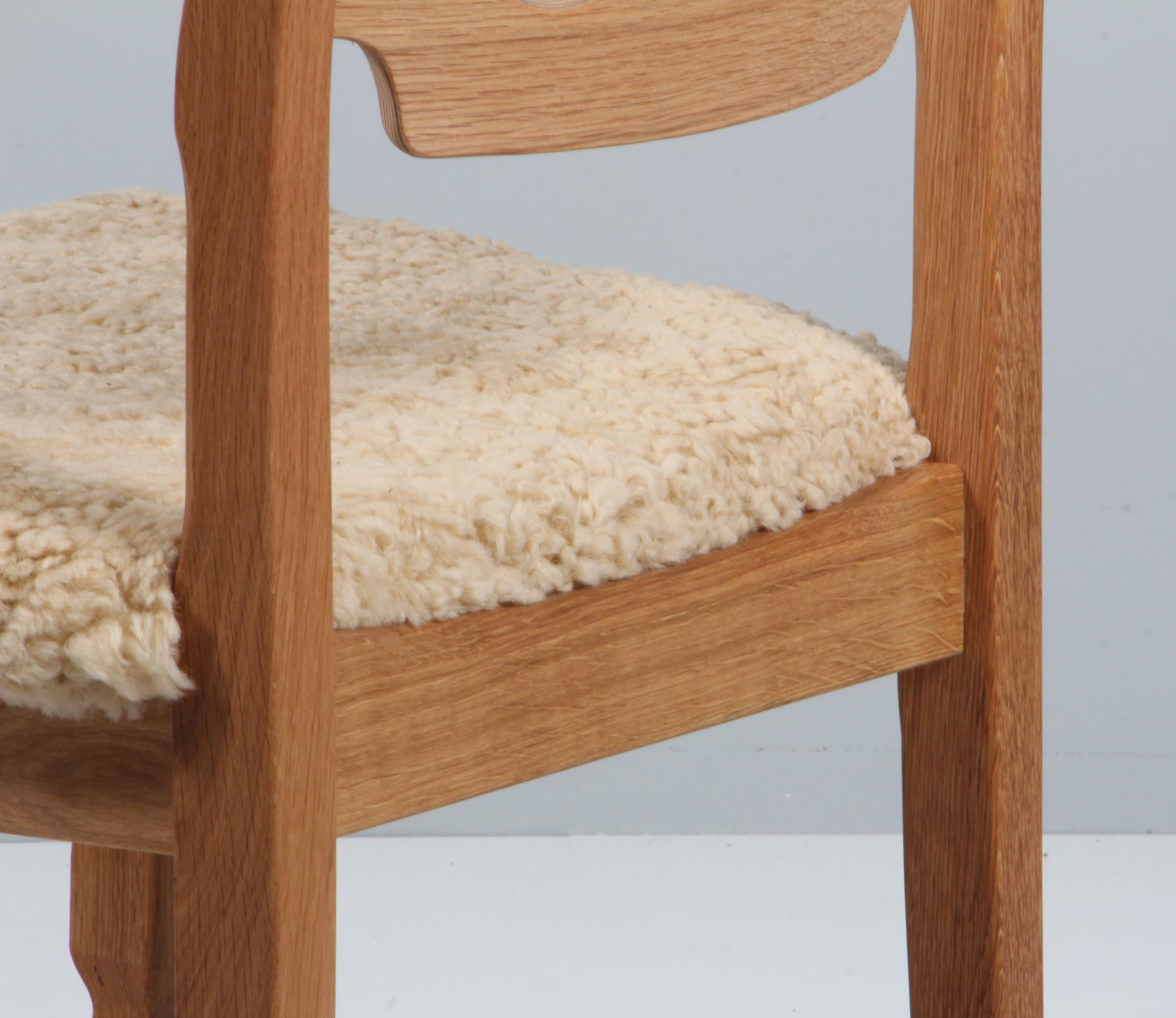 Dining Chairs by Henning Kjærnulf, Model Razoblade, Denmark, Oak For Sale 3