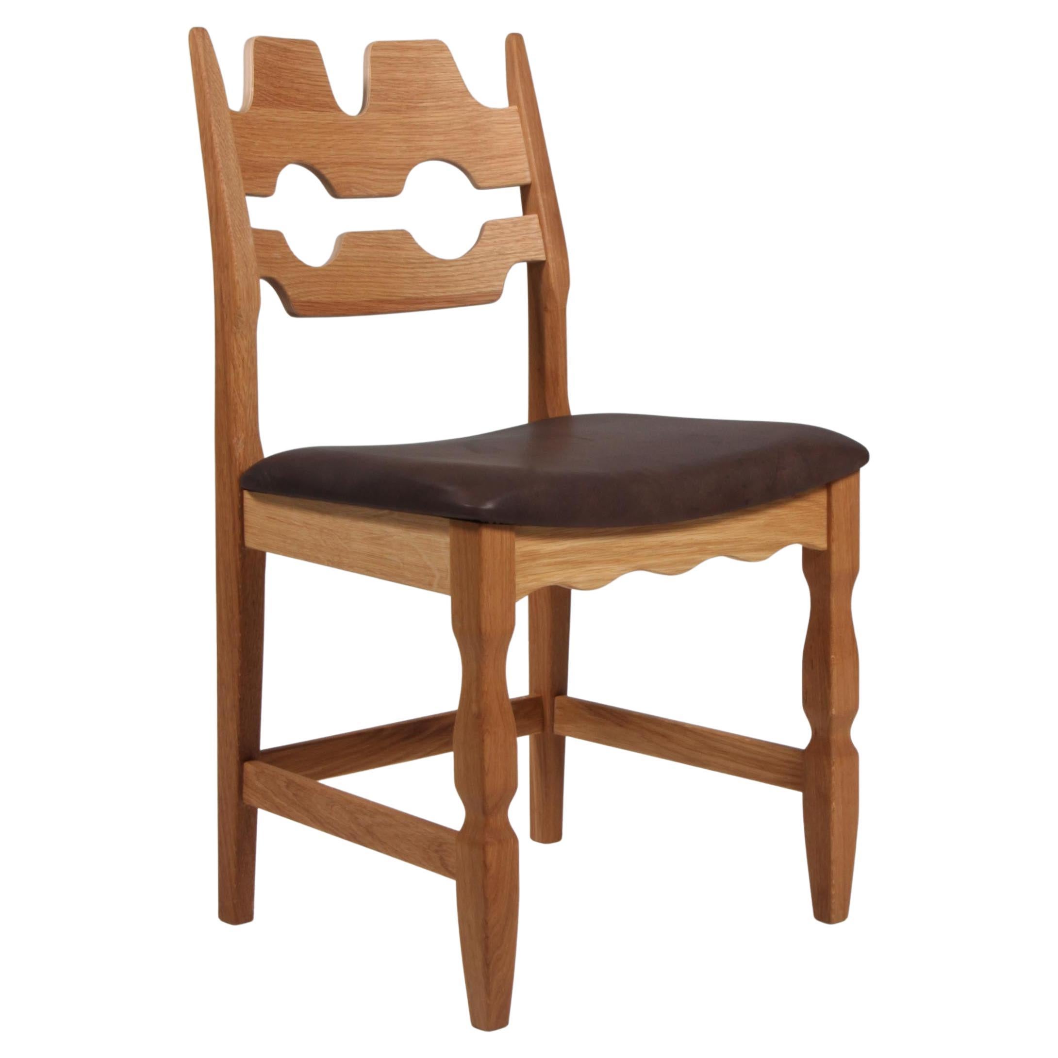 Dining Chairs by Henning Kjærnulf, model Razoblade, Denmark, Oak For Sale