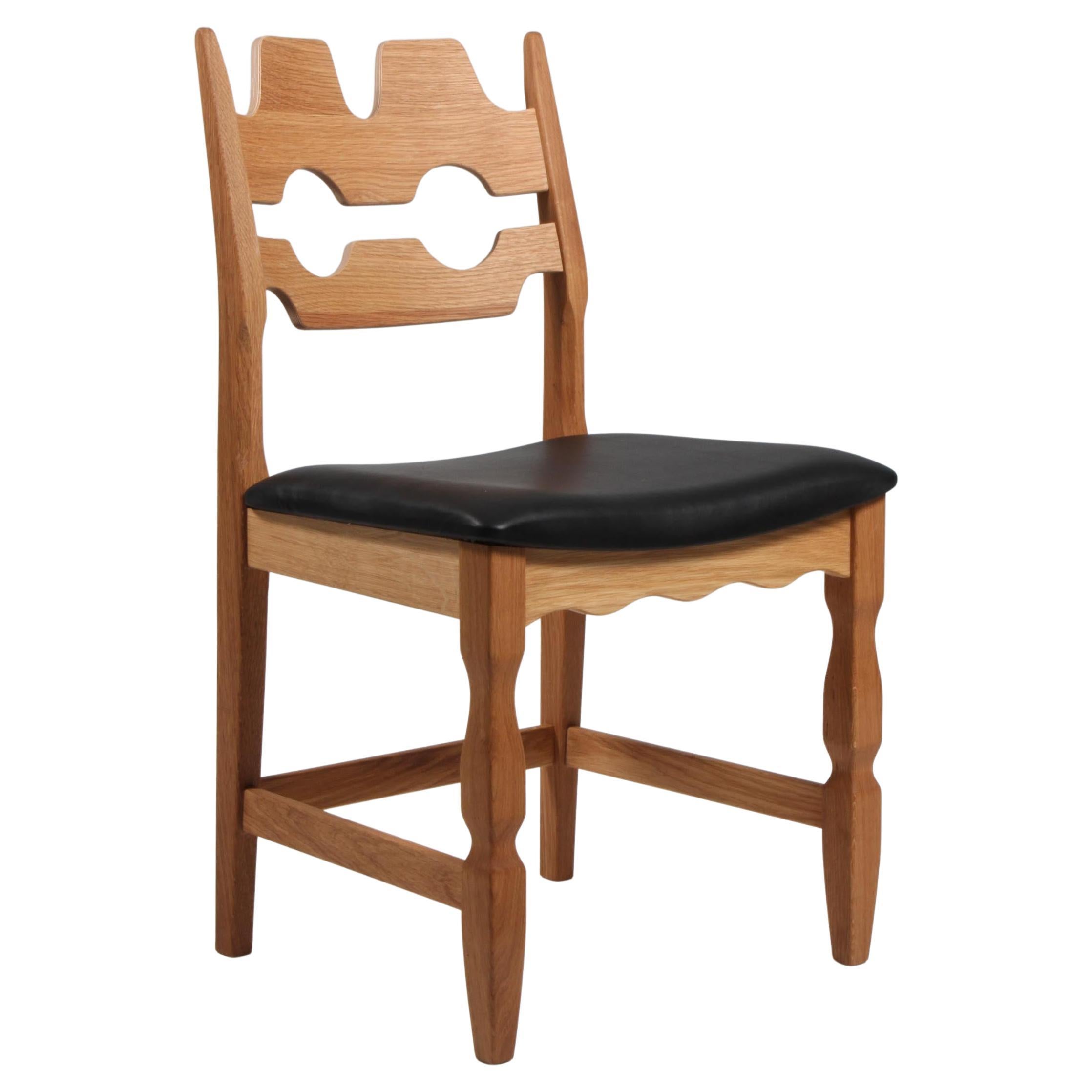 Dining Chairs by Henning Kjærnulf, model Razoblade, Denmark, Oak For Sale