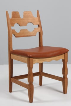 Dining Chairs by Henning Kjærnulf, model Razoblade, Denmark, Oak