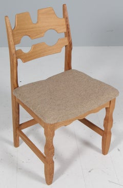 Esszimmerstühle von Henning Kjærnulf, Modell Razorblade, Dänemark, OAK