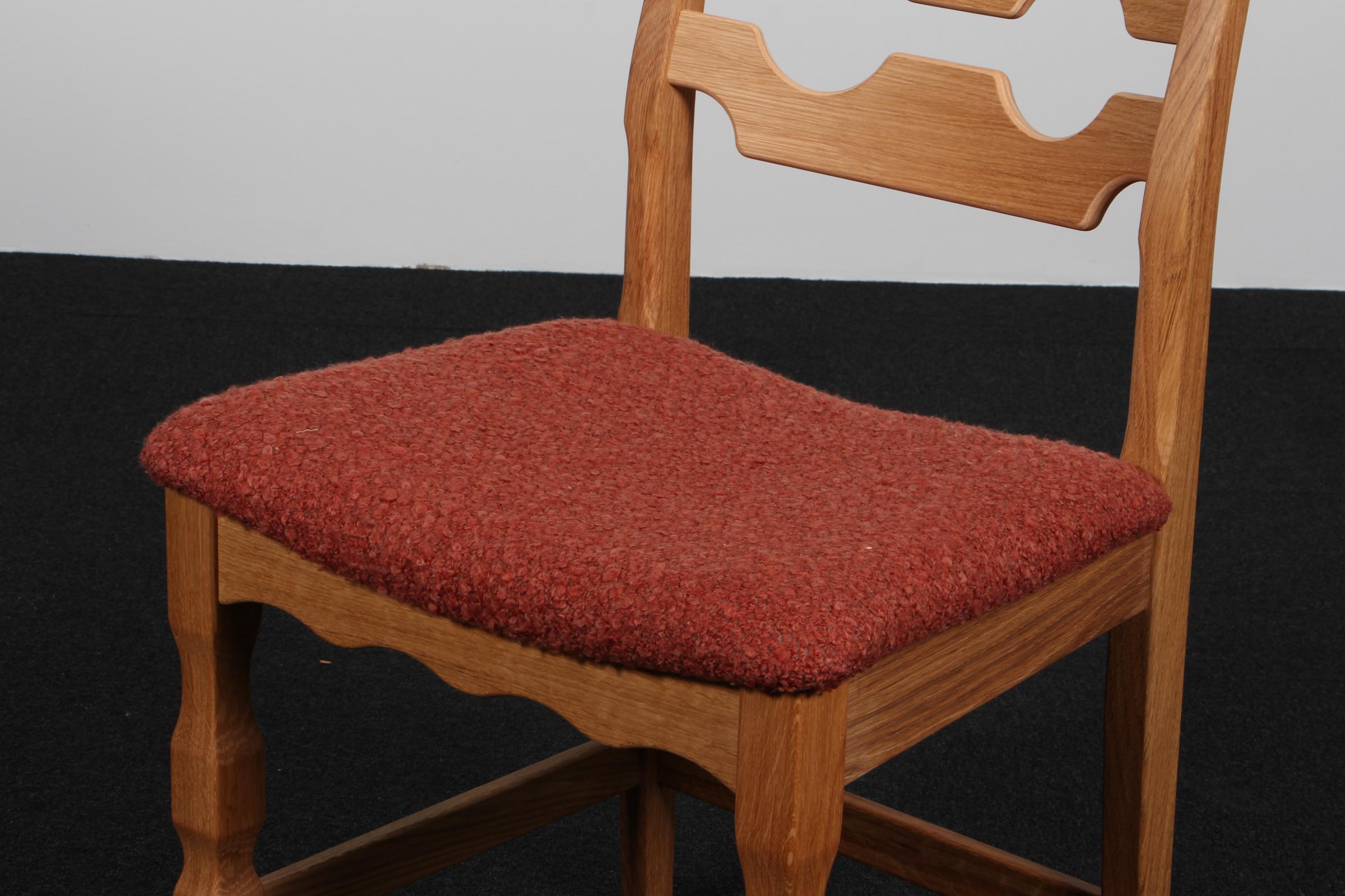 Dining Chairs by Henning Kjærnulf, Model Razorblade, Denmark, Oak (Skandinavische Moderne) im Angebot