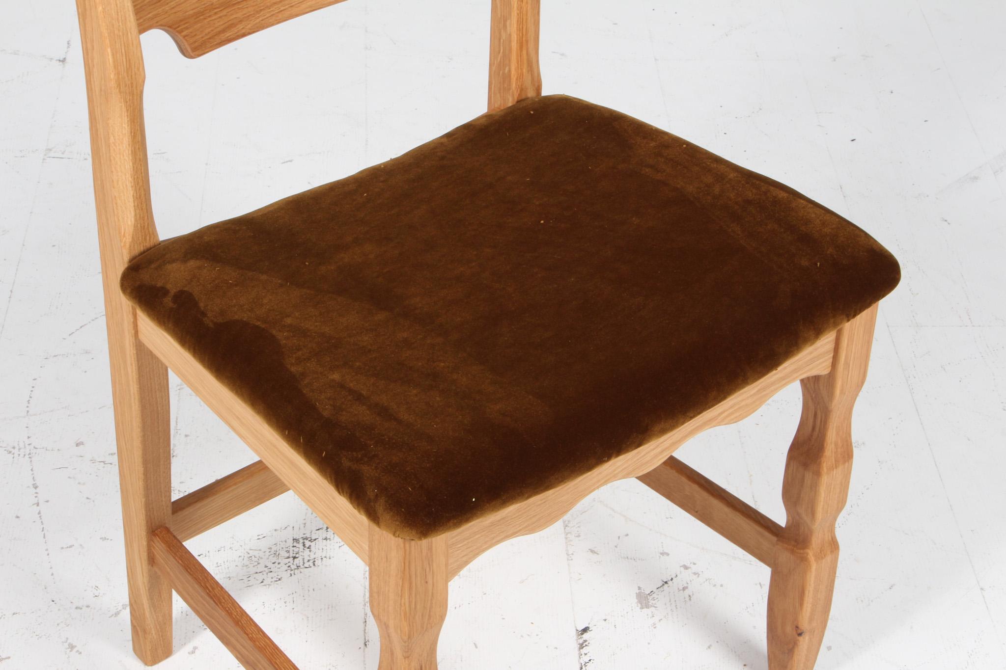 Danois Chaises de salle à manger de Henning Kjærnulf, modèle Razorblade, Danemark, Oak en vente