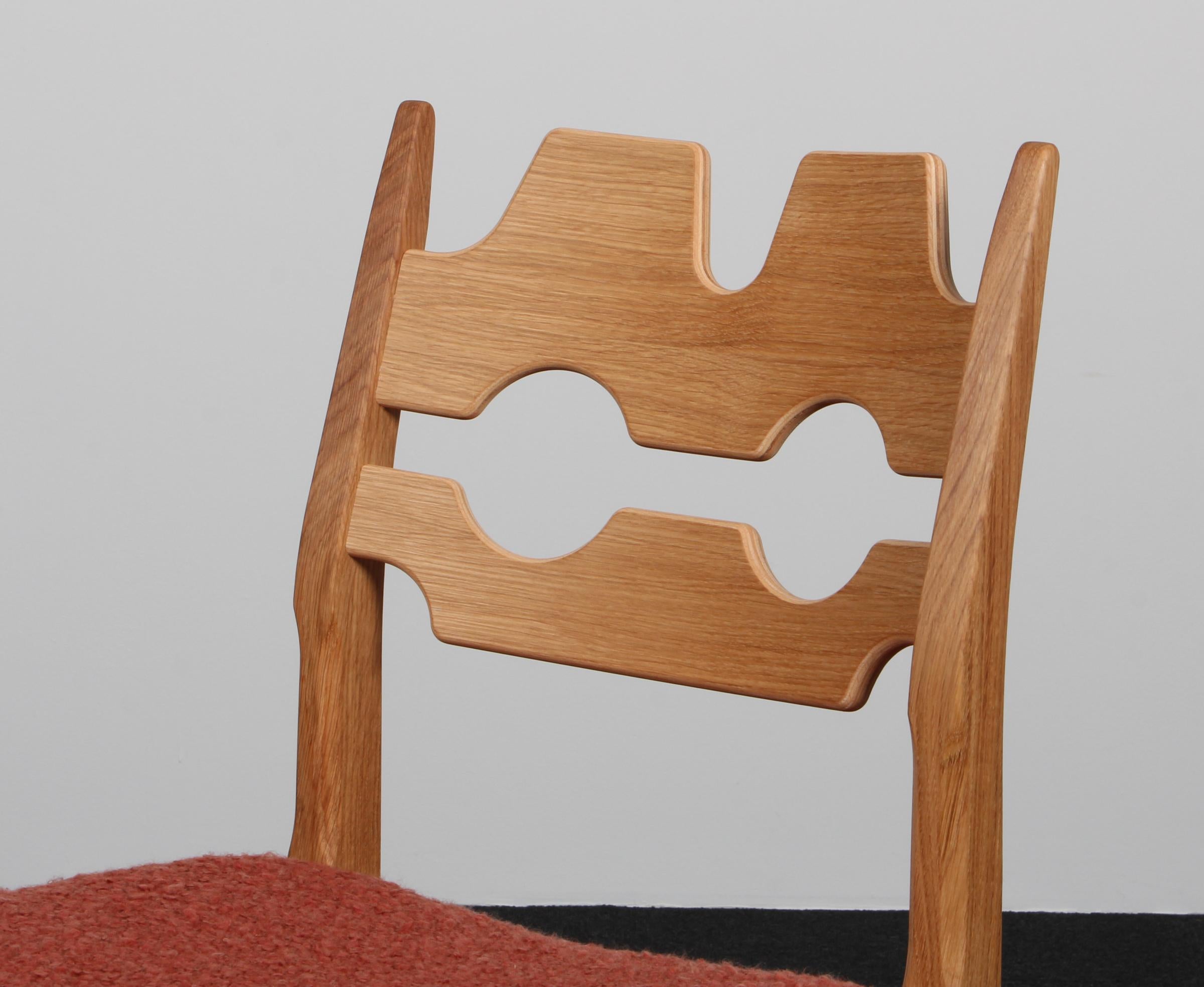 Dining Chairs by Henning Kjærnulf, Model Razorblade, Denmark, Oak (Dänisch) im Angebot
