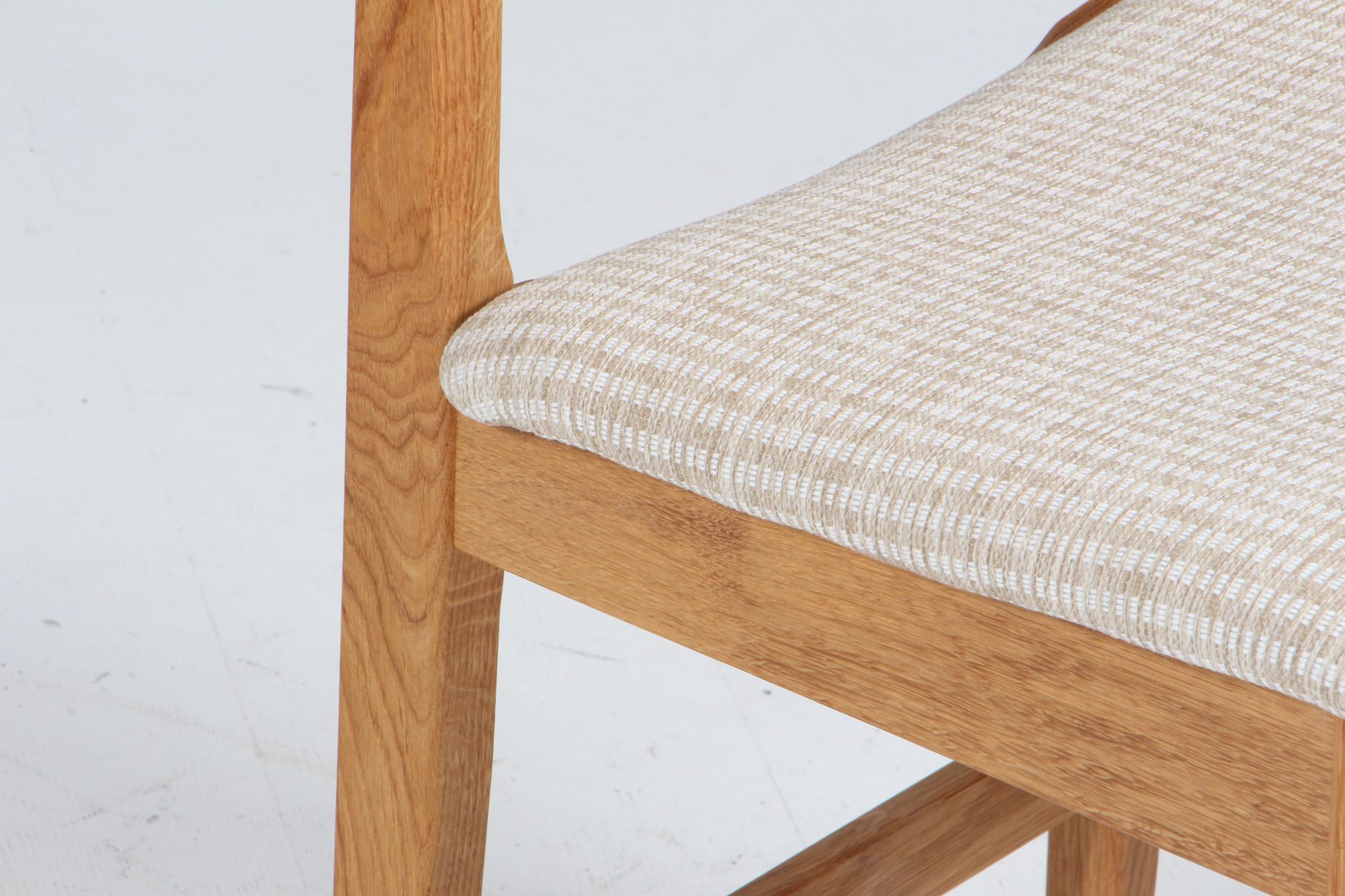 Contemporary Dining Chairs by Henning Kjærnulf, Model Razorblade, Denmark, Oak For Sale
