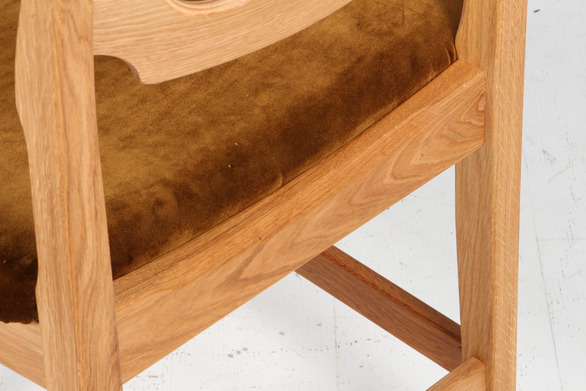 Chaises de salle à manger de Henning Kjærnulf, modèle Razorblade, Danemark, Oak en vente 1