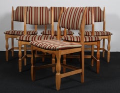 Chaises de salle à manger par Henning Kjærnulf, laine savak