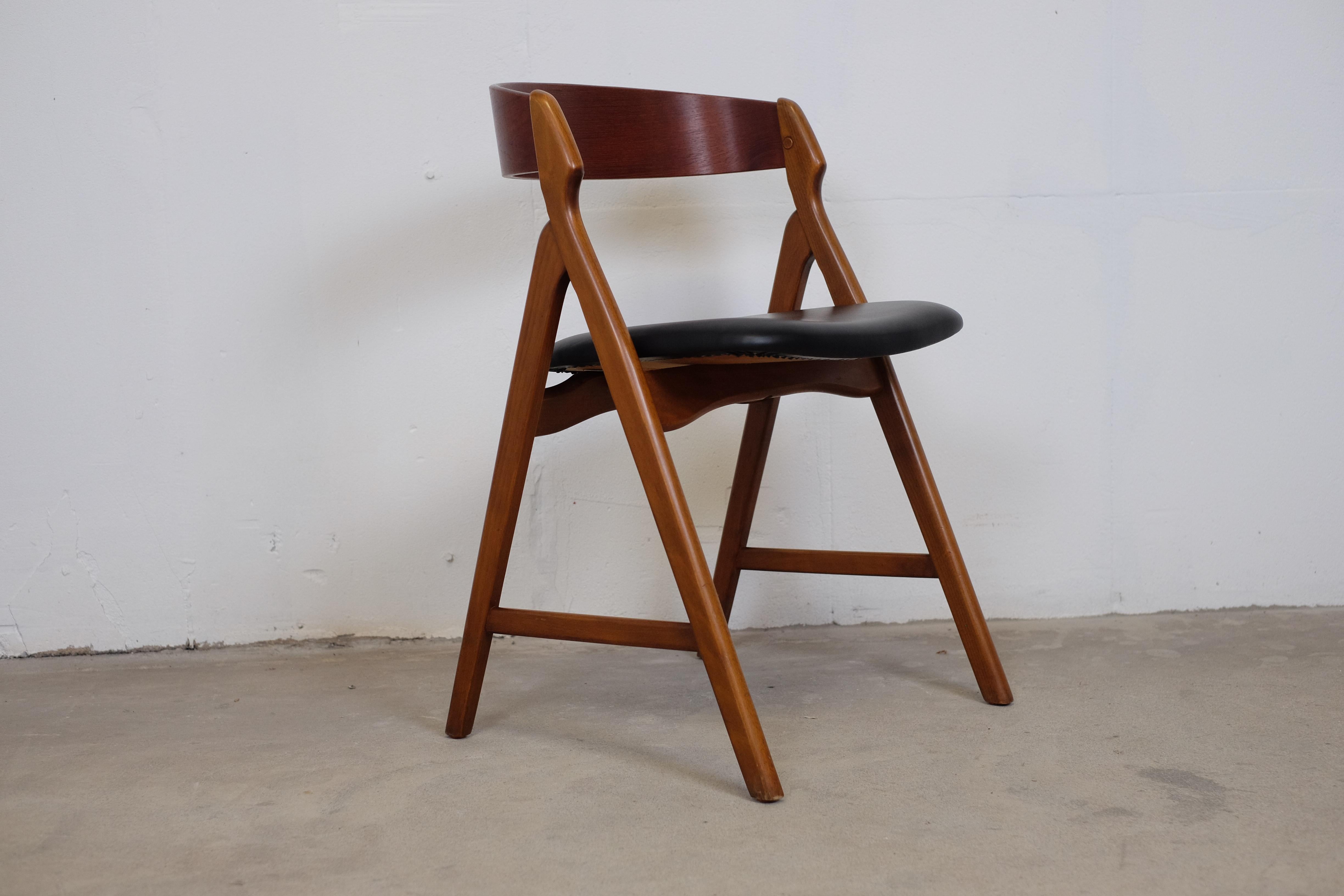 Teak Dining Chairs by Henning Kjaernulf Set of Four