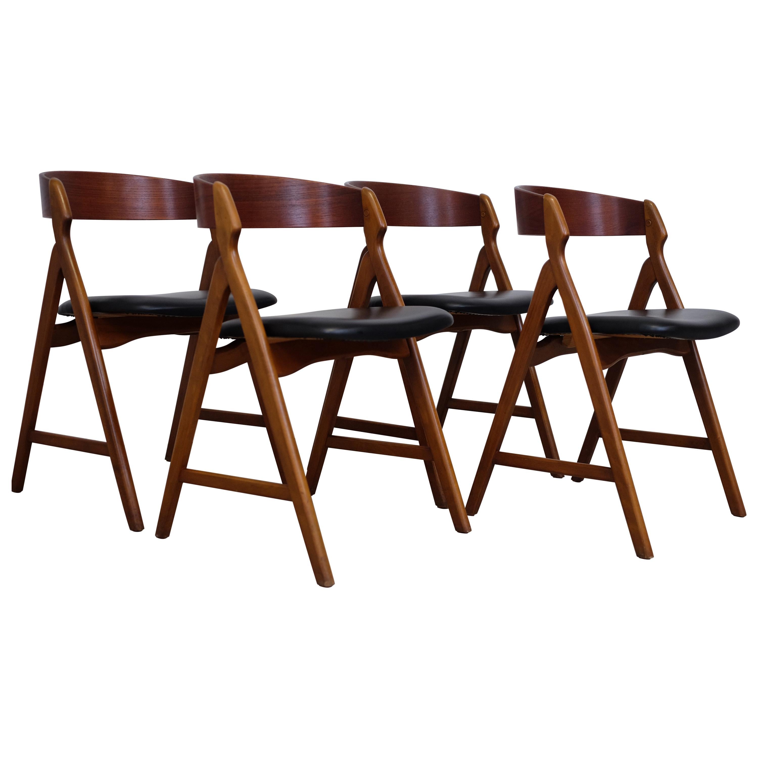Dining Chairs by Henning Kjaernulf Set of Four