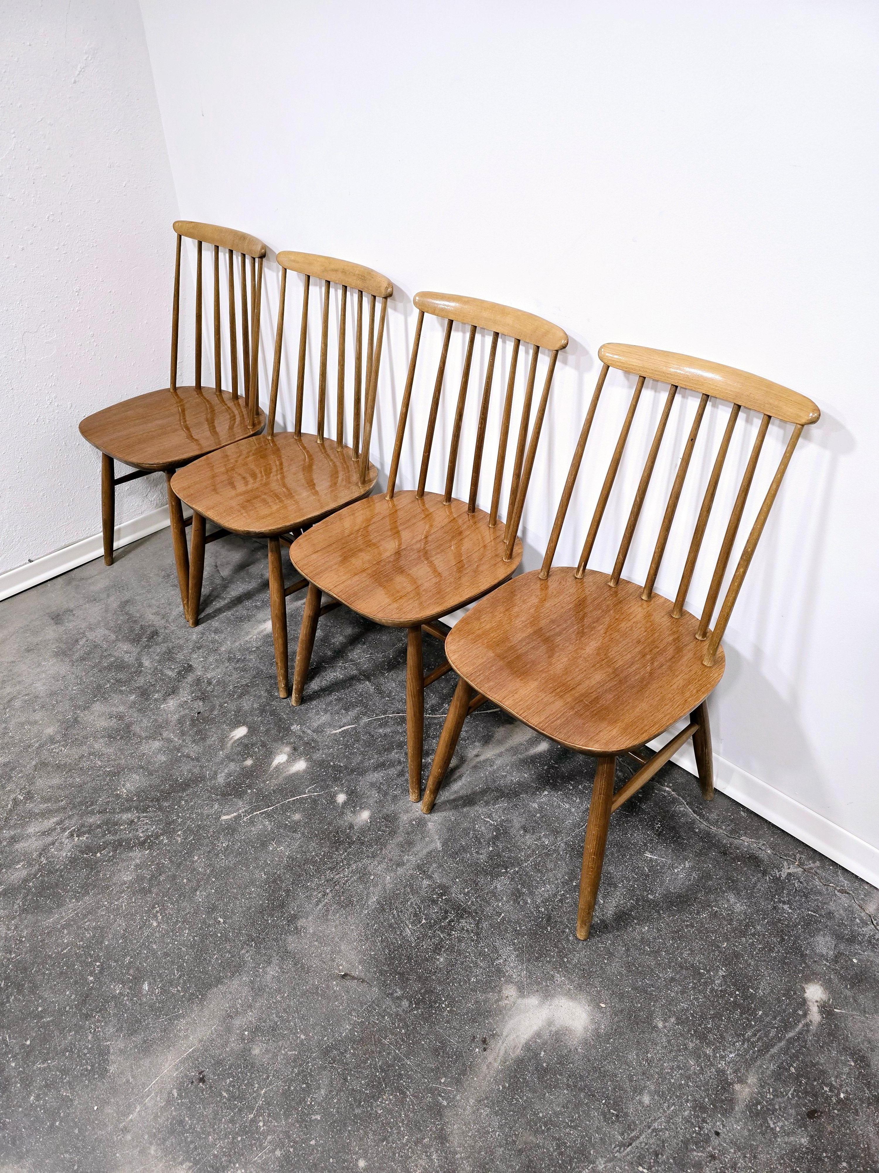 Dining chairs by Ilmari Tapivaara 1970s 1 of 4 For Sale 6