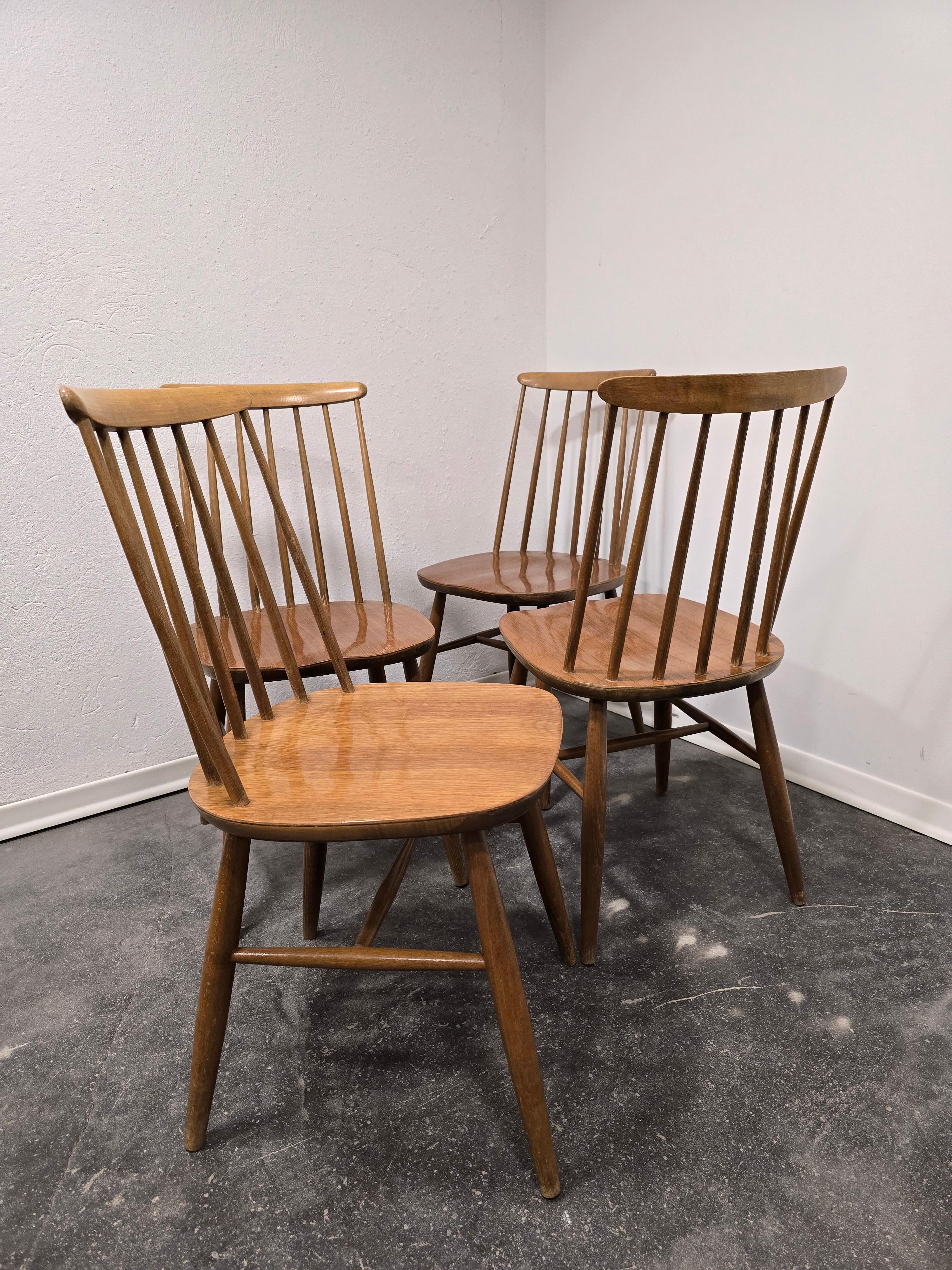 Dining chairs by Ilmari Tapivaara 1970s 1 of 4 For Sale 1