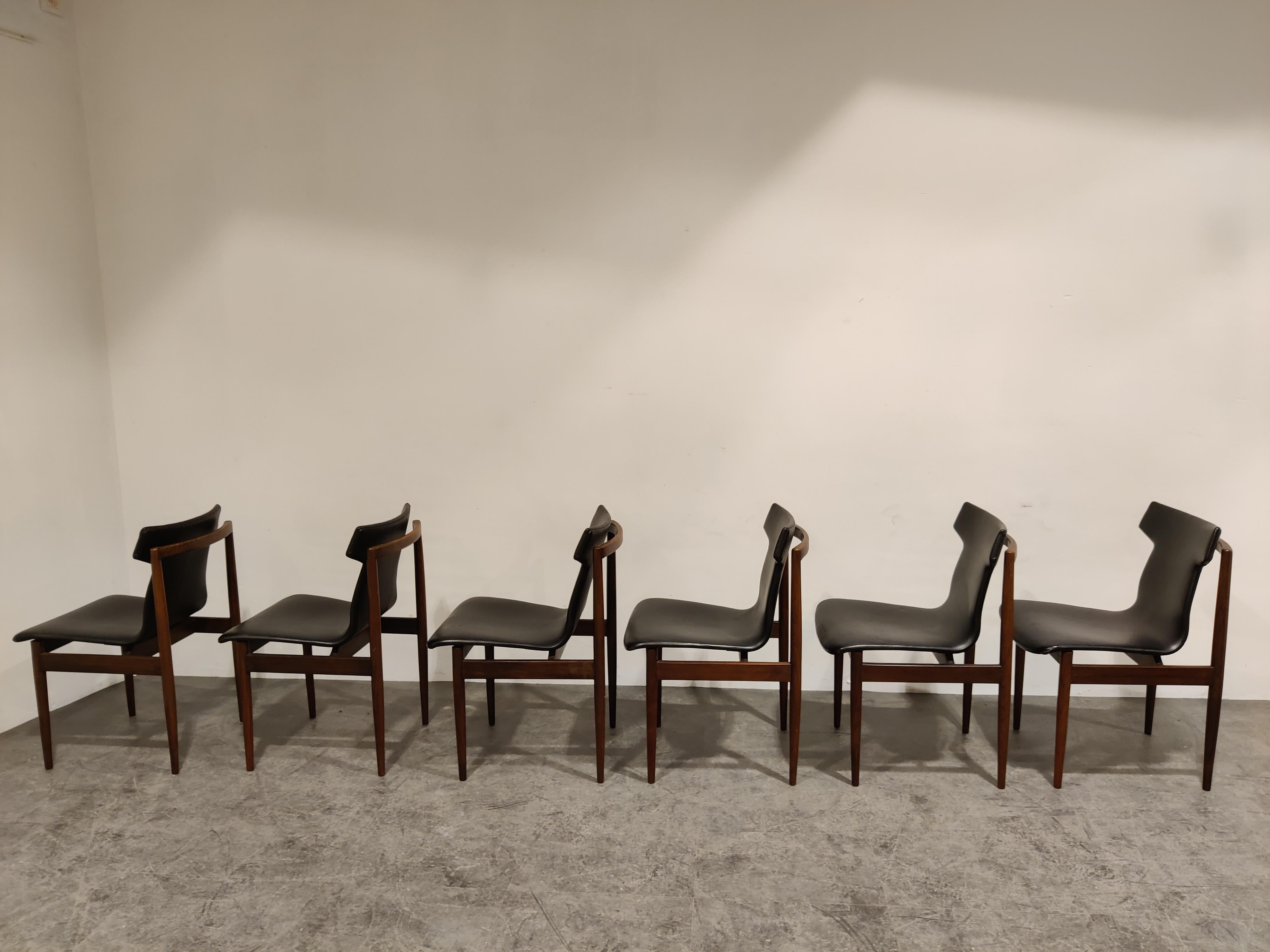 Mid-20th Century Dining Chairs by Inger Klingenberg for Fristho Set of 6, 1950s